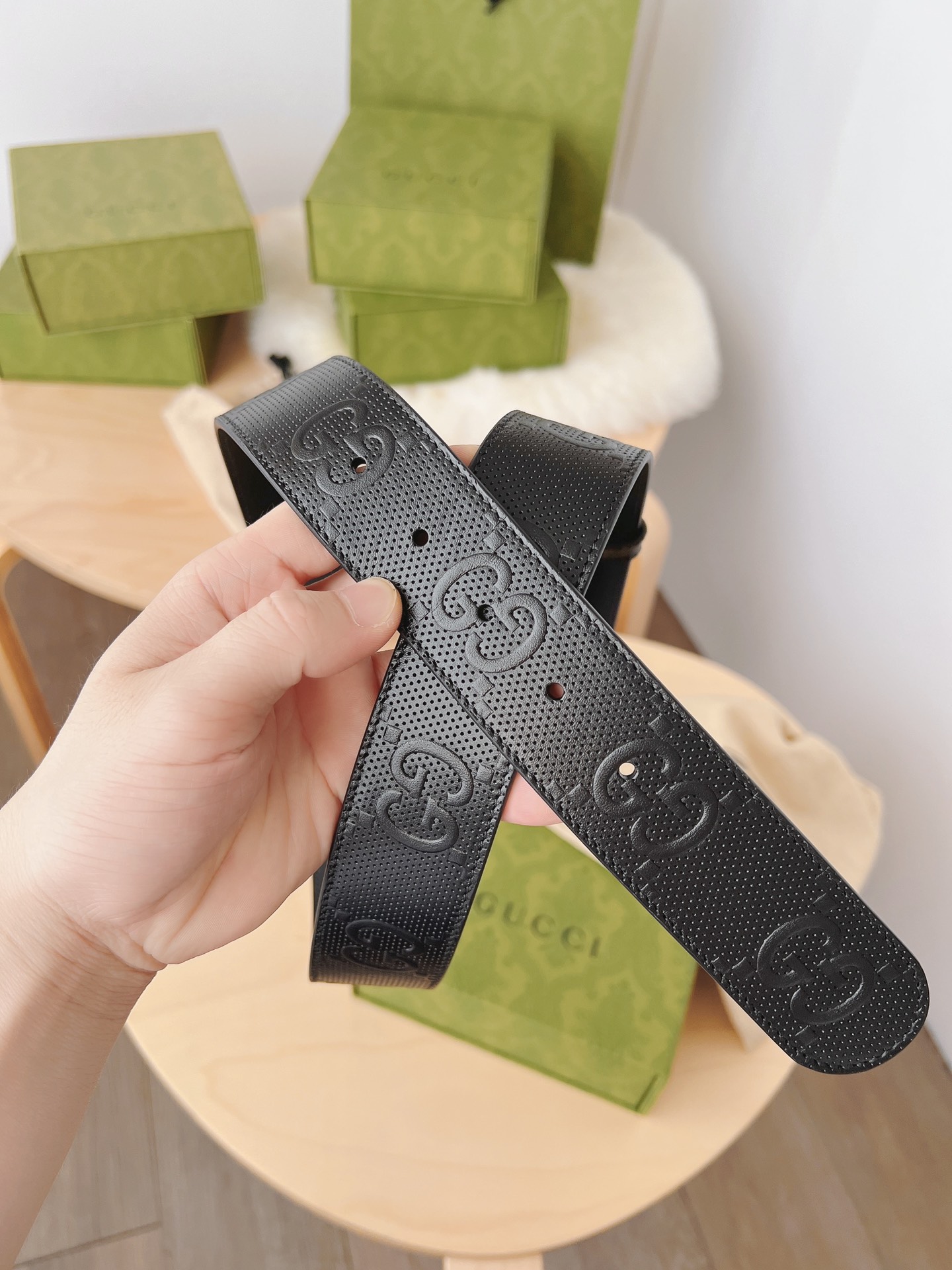 Gucci Leather Belt Black M