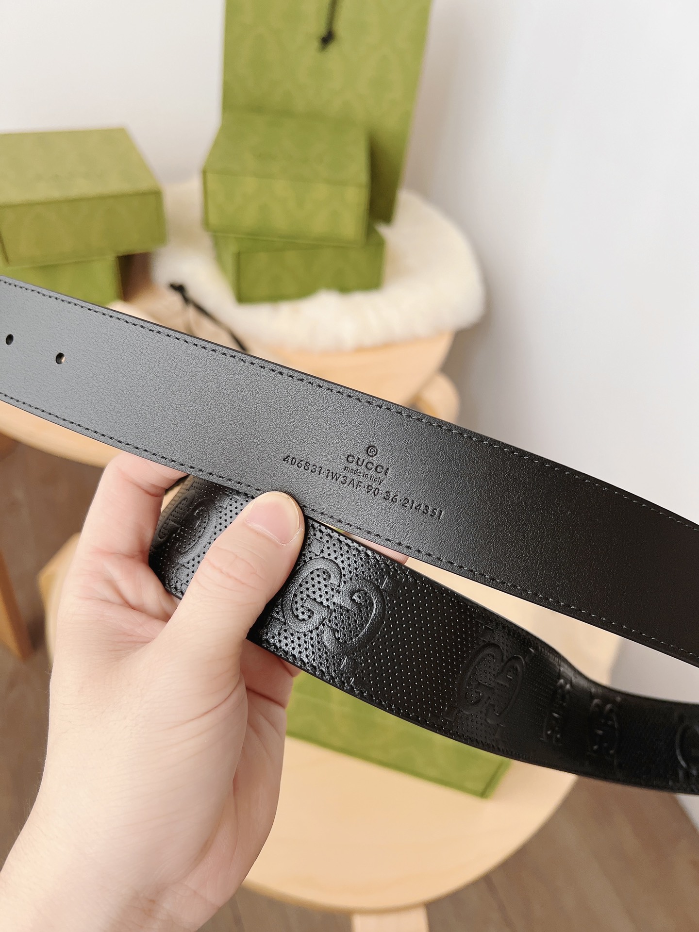 Gucci Leather Belt Black M