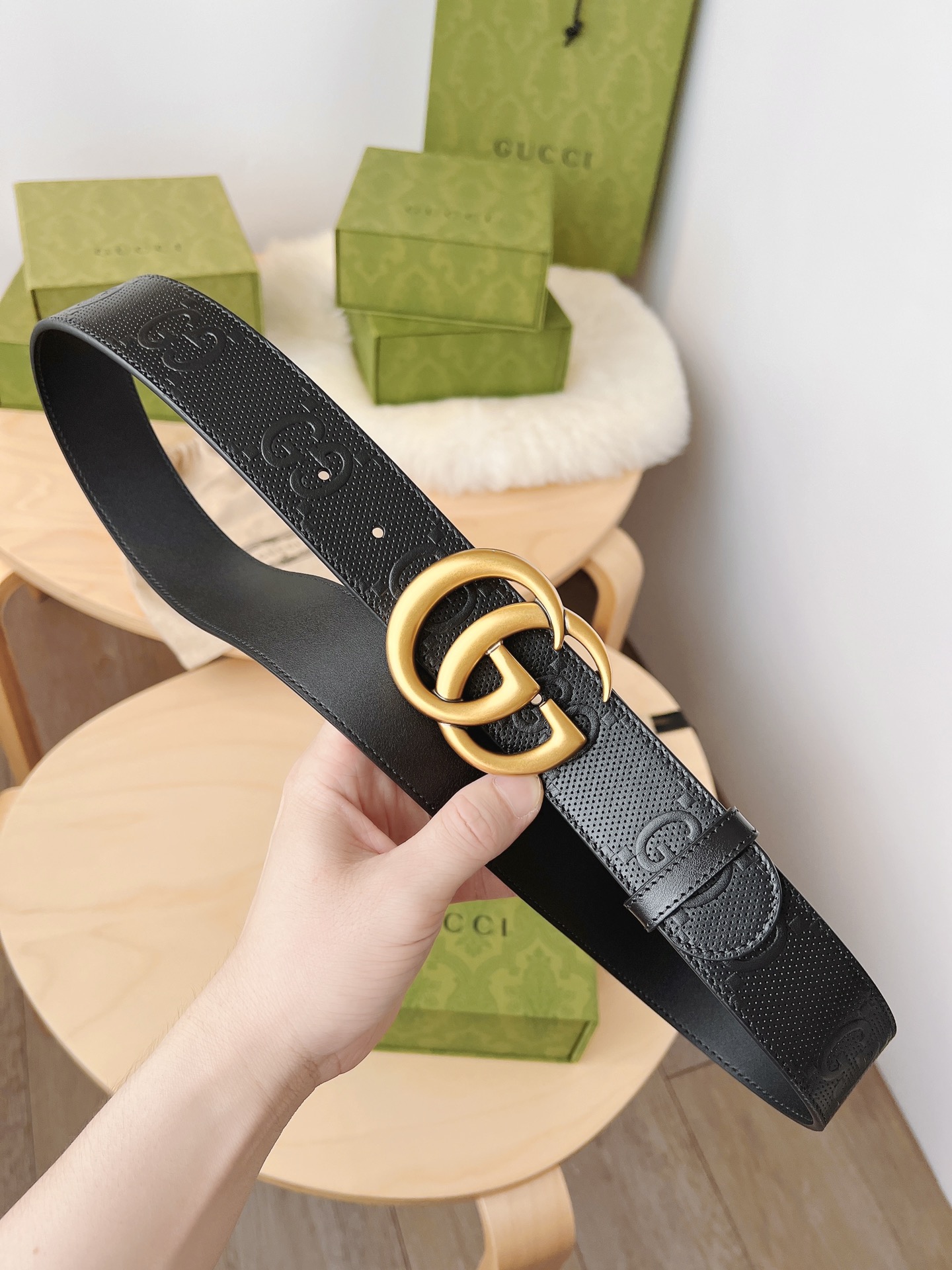 Gucci Leather Belt Black M