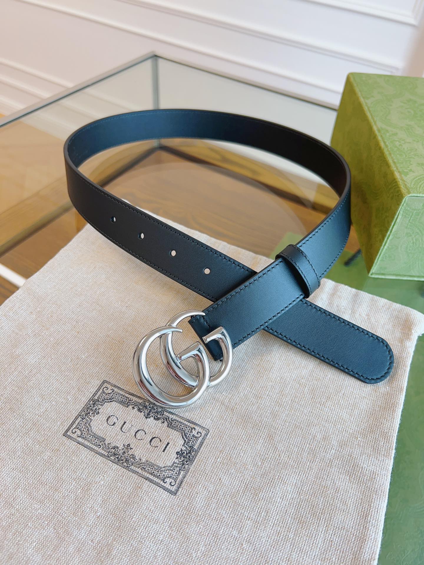 Gucci Female Basic Belt Cow Leather Black