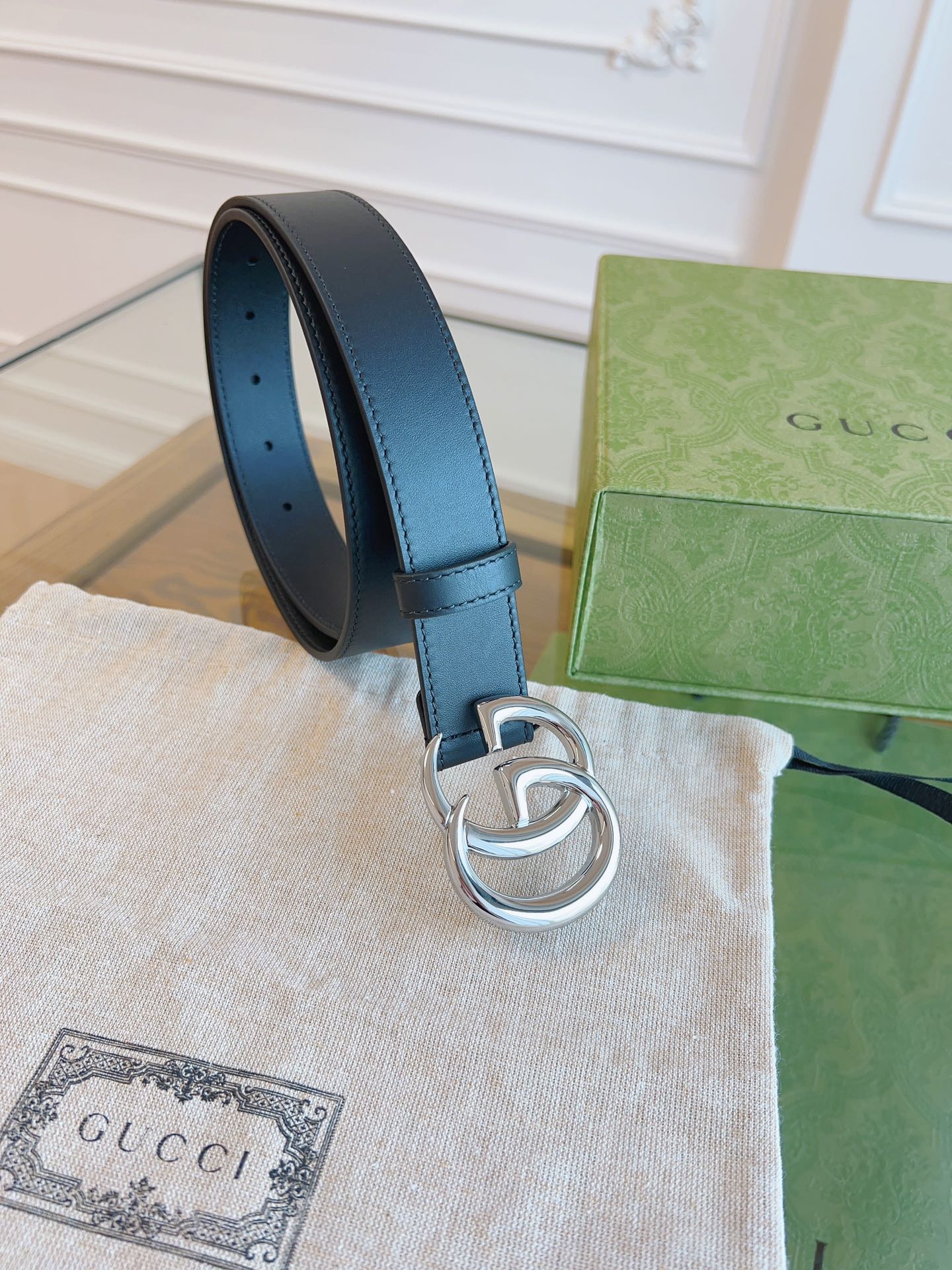 Gucci Female Basic Belt Cow Leather Black