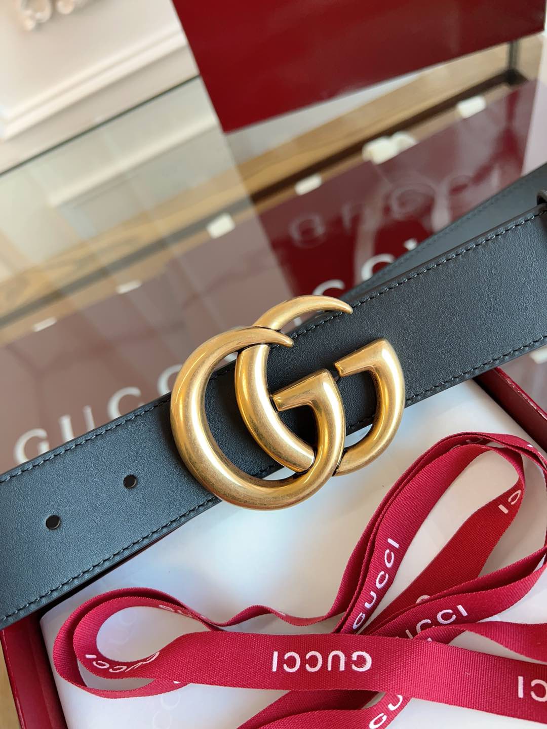 Gucci Basic Belt Cow Leather Black