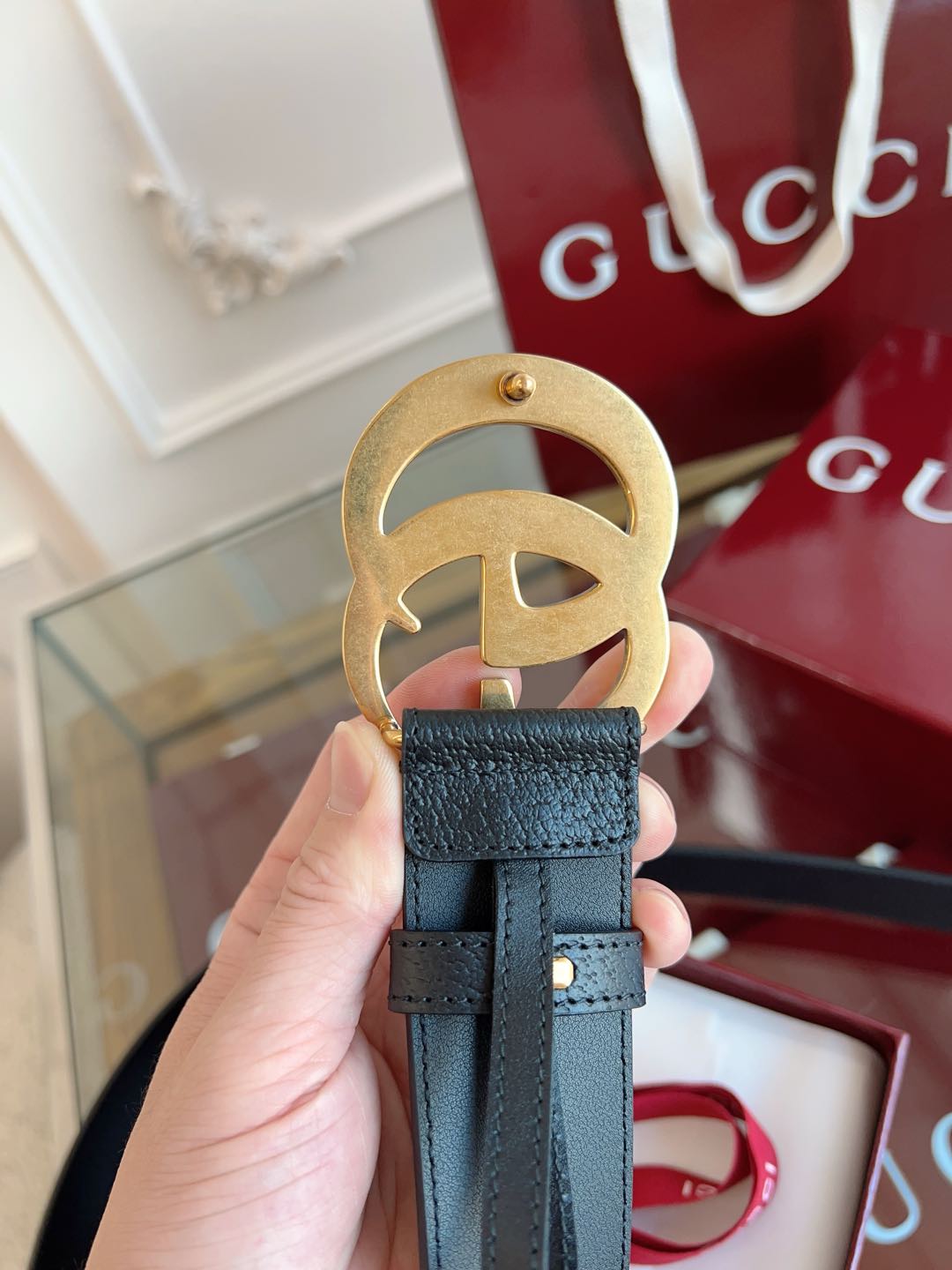 Gucci Basic Belt Cow Leather Black