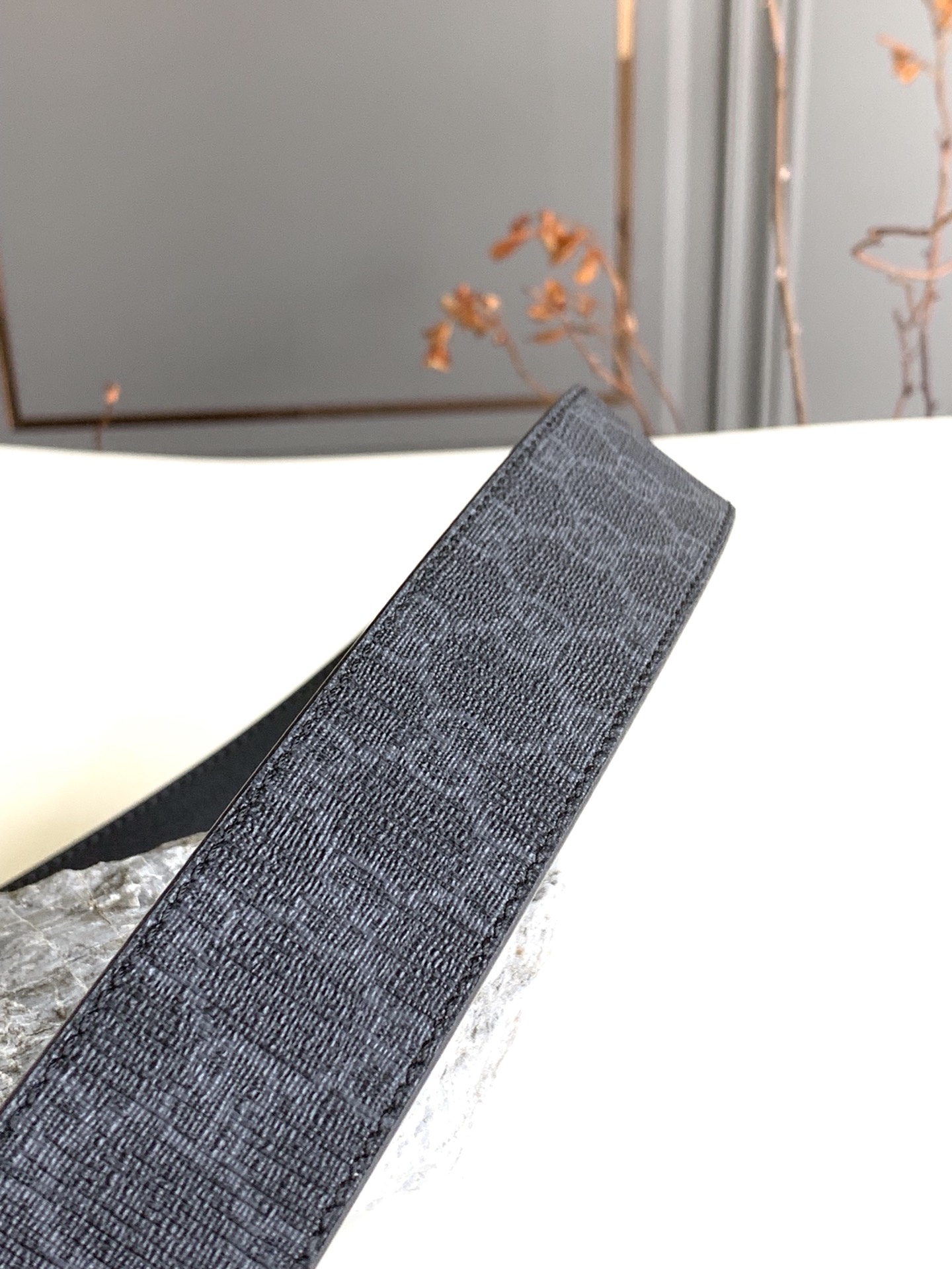 Gucci Leather Belt Cow Leather Black M