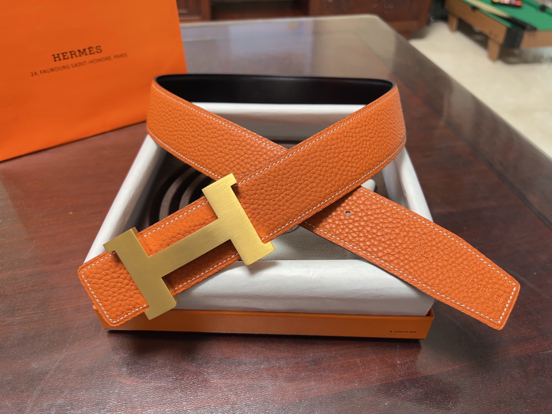 Hermès Basic Belt Cow Leather Gold 38mm-s-m
