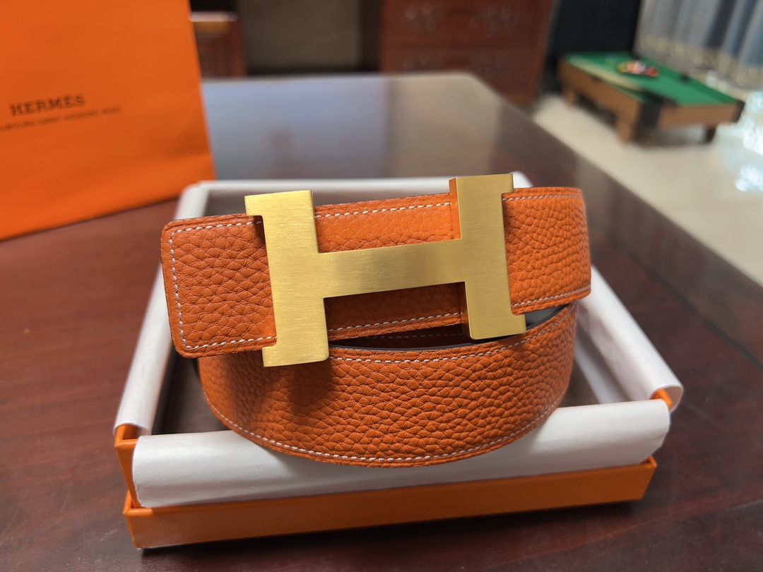 Hermès Basic Belt Cow Leather Gold 38mm-s-m