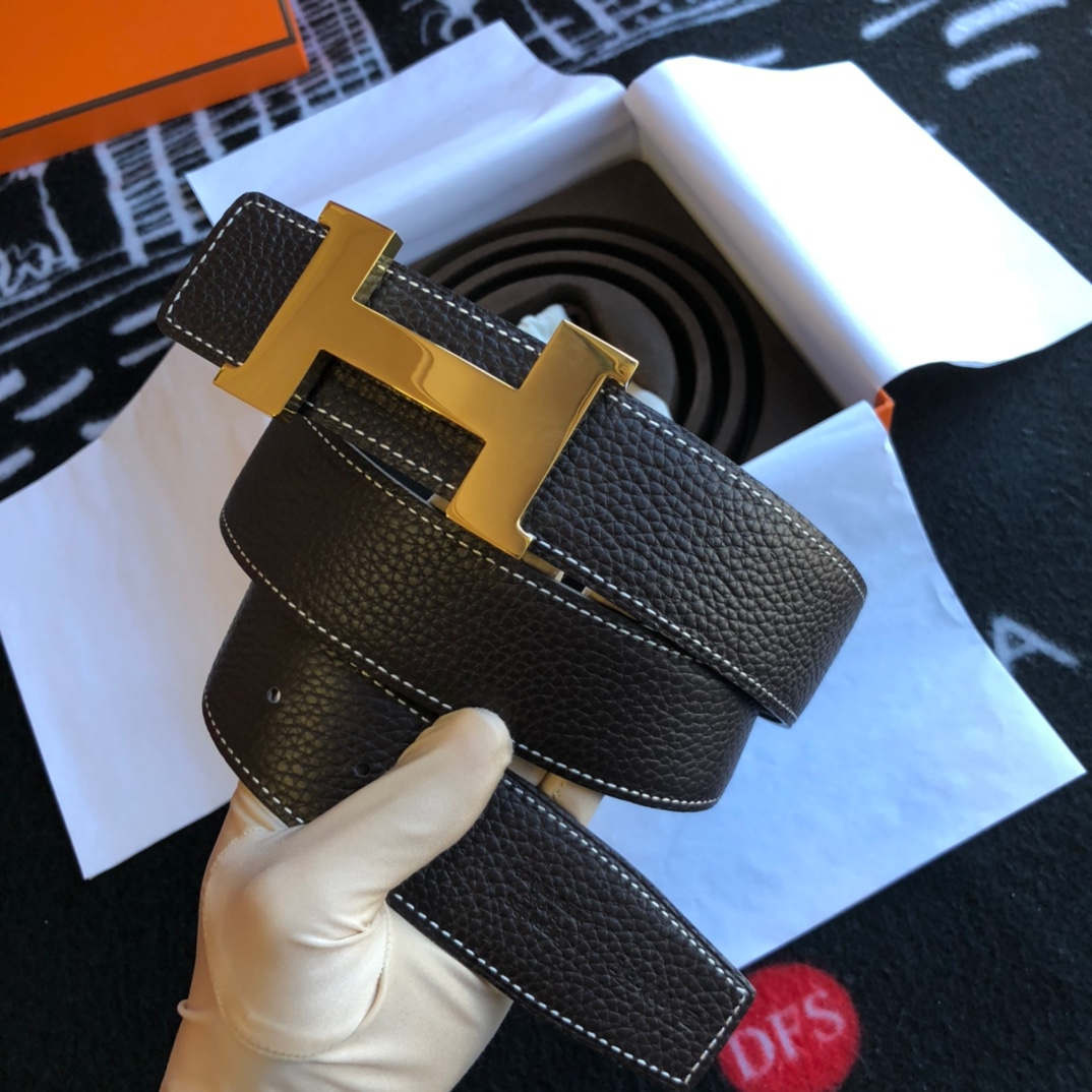 Hermès Basic Belt Cow Leather Gold 38mm-s-m