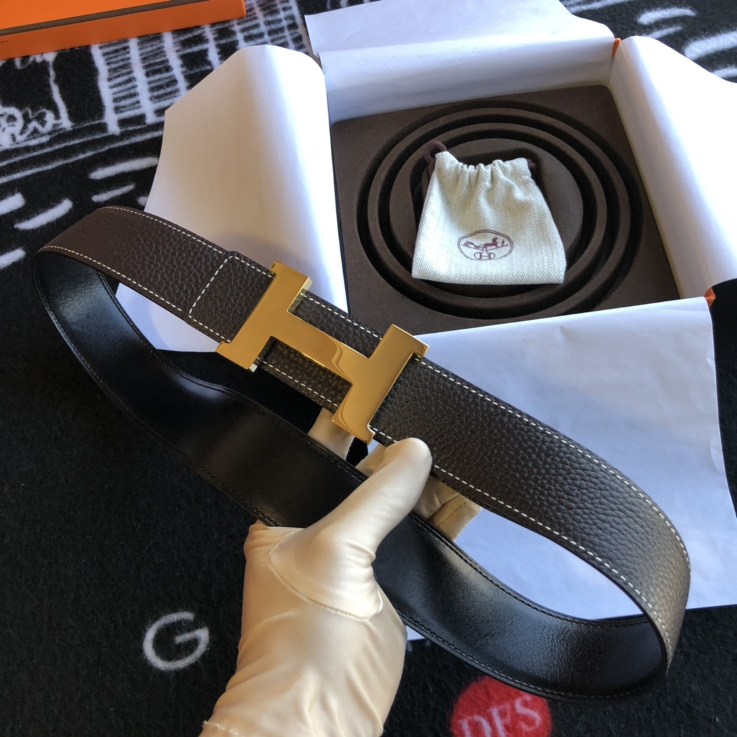 Hermès Basic Belt Cow Leather Gold 38mm-s-m