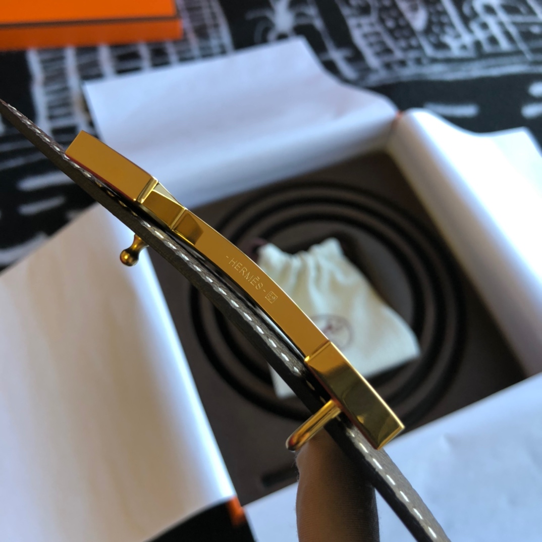 Hermès Basic Belt Cow Leather Gold 38mm-s-m