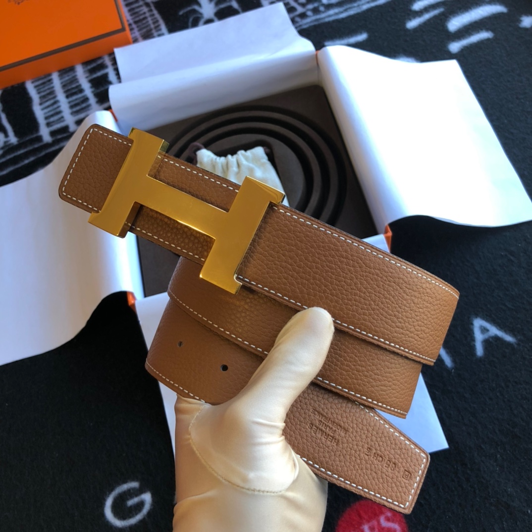 Hermès Basic Belt Cow Leather Gold 38mm-s-m