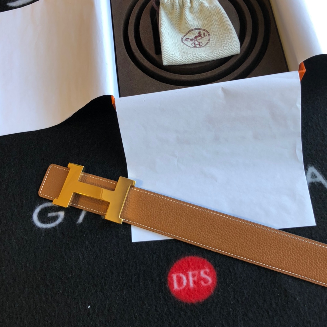 Hermès Basic Belt Cow Leather Gold 38mm-s-m