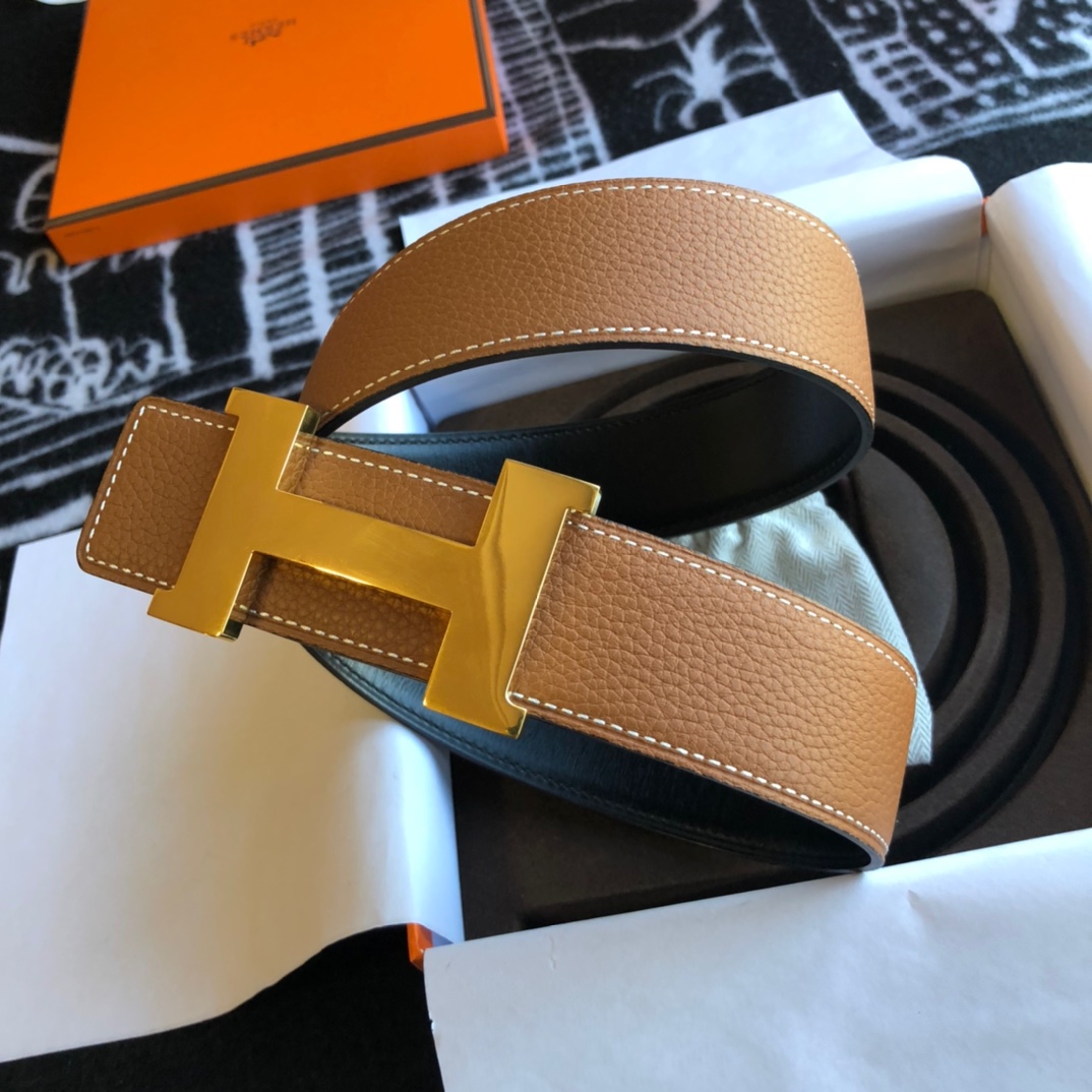 Hermès Basic Belt Cow Leather Gold 38mm-s-m