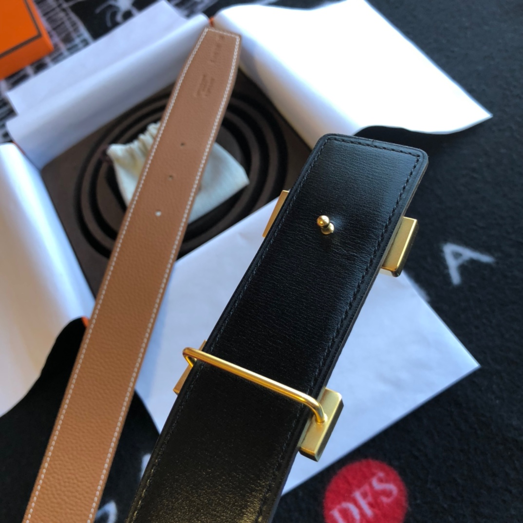 Hermès Basic Belt Cow Leather Gold 38mm-s-m