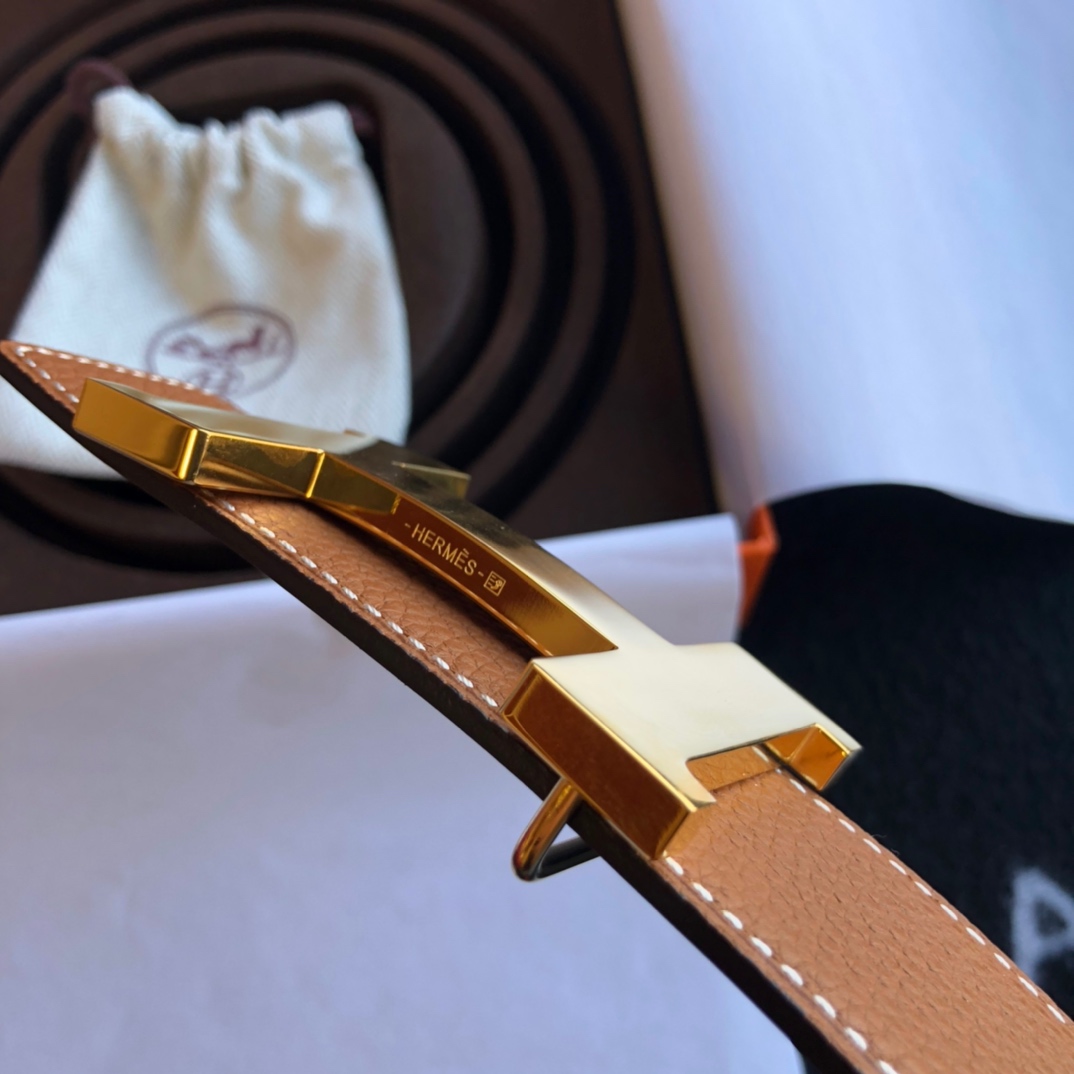 Hermès Basic Belt Cow Leather Gold 38mm-s-m