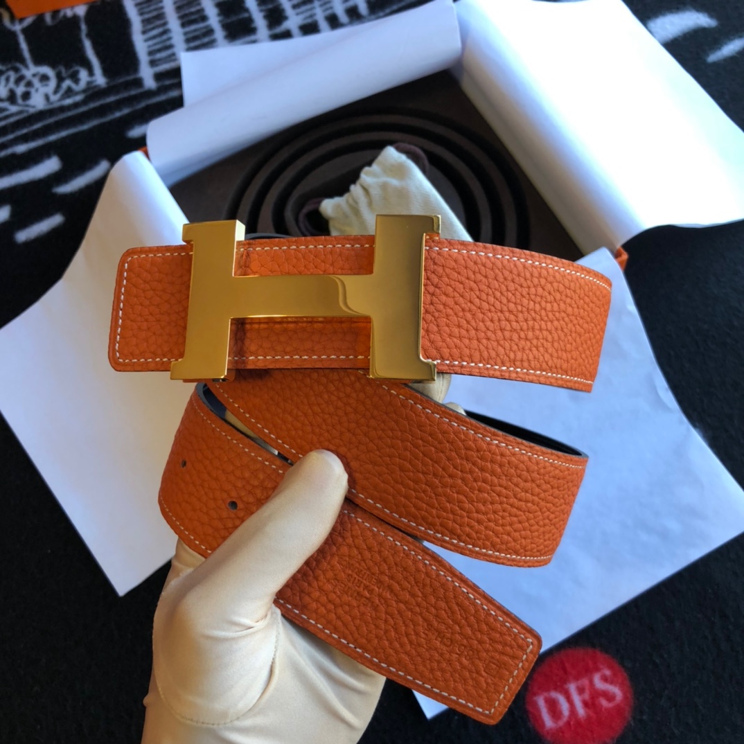 Hermès Basic Belt Cow Leather Gold 38mm-s-m