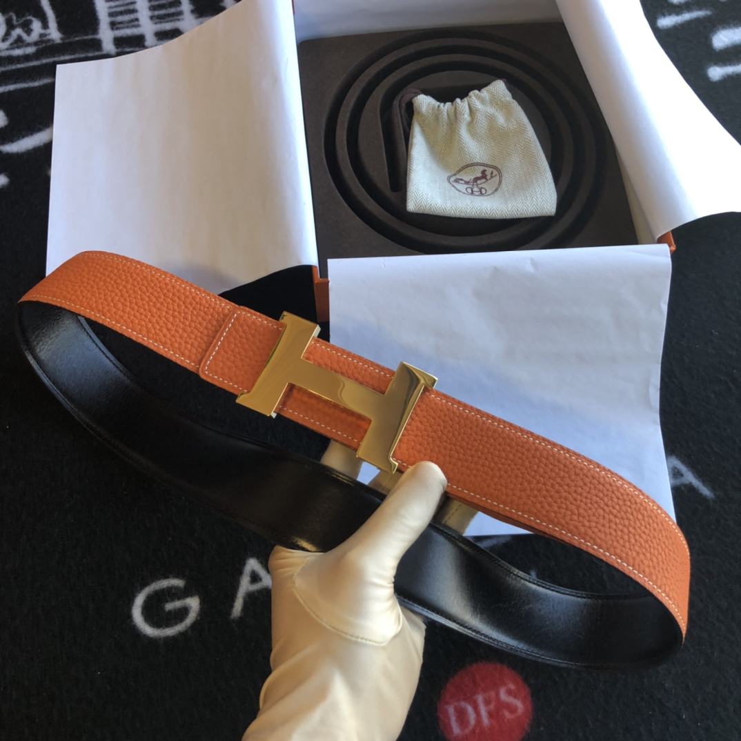 Hermès Basic Belt Cow Leather Gold 38mm-s-m
