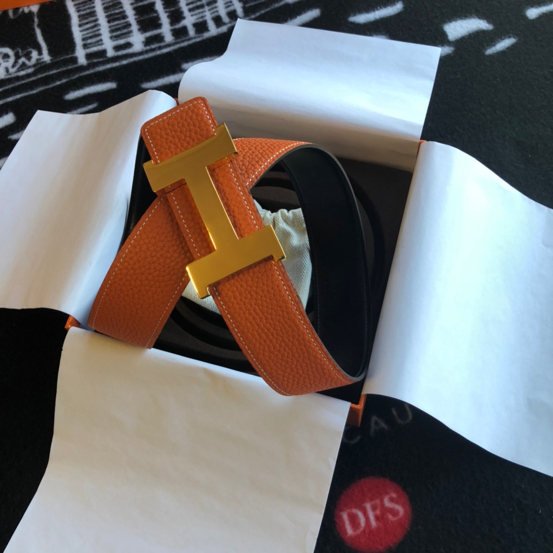 Hermès Basic Belt Cow Leather Gold 38mm-s-m