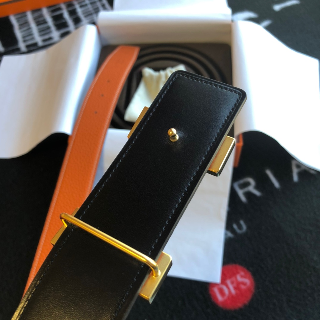 Hermès Basic Belt Cow Leather Gold 38mm-s-m