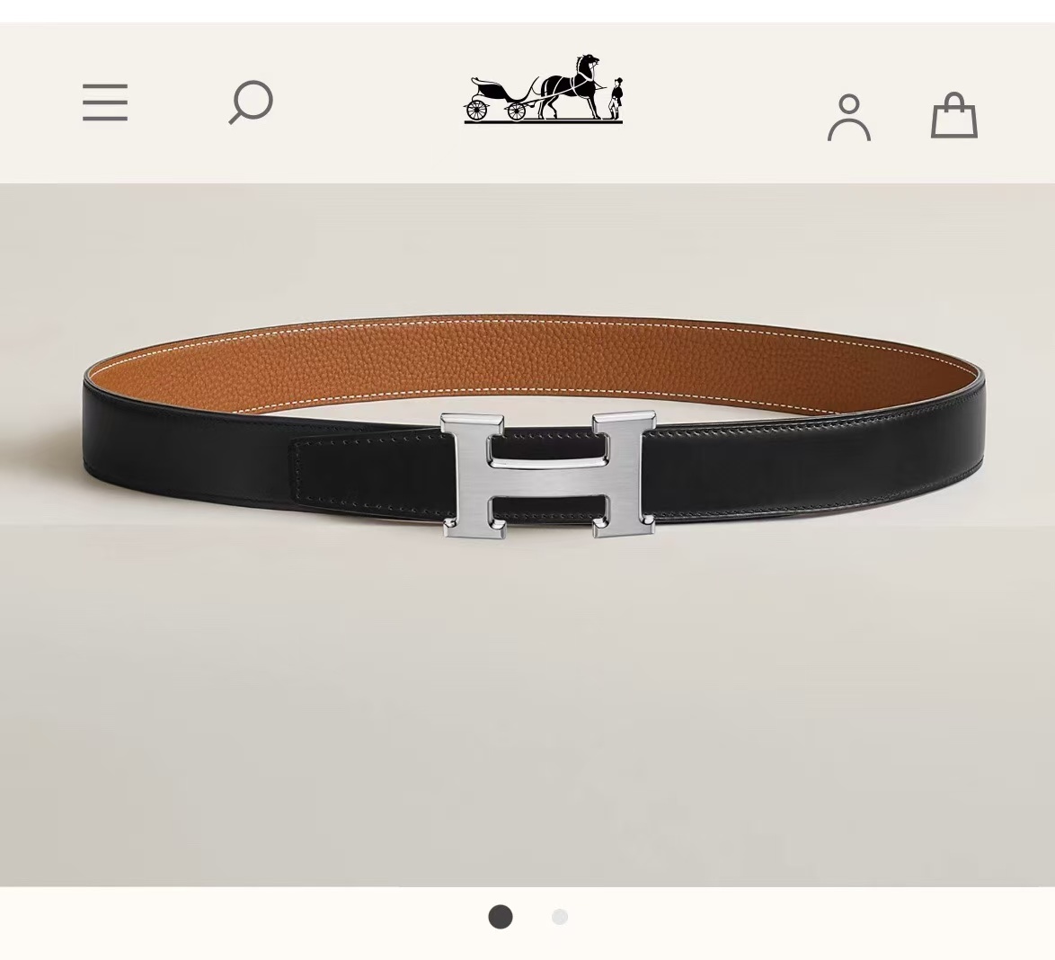 Hermès Male Basic Belt 38mm-s-m