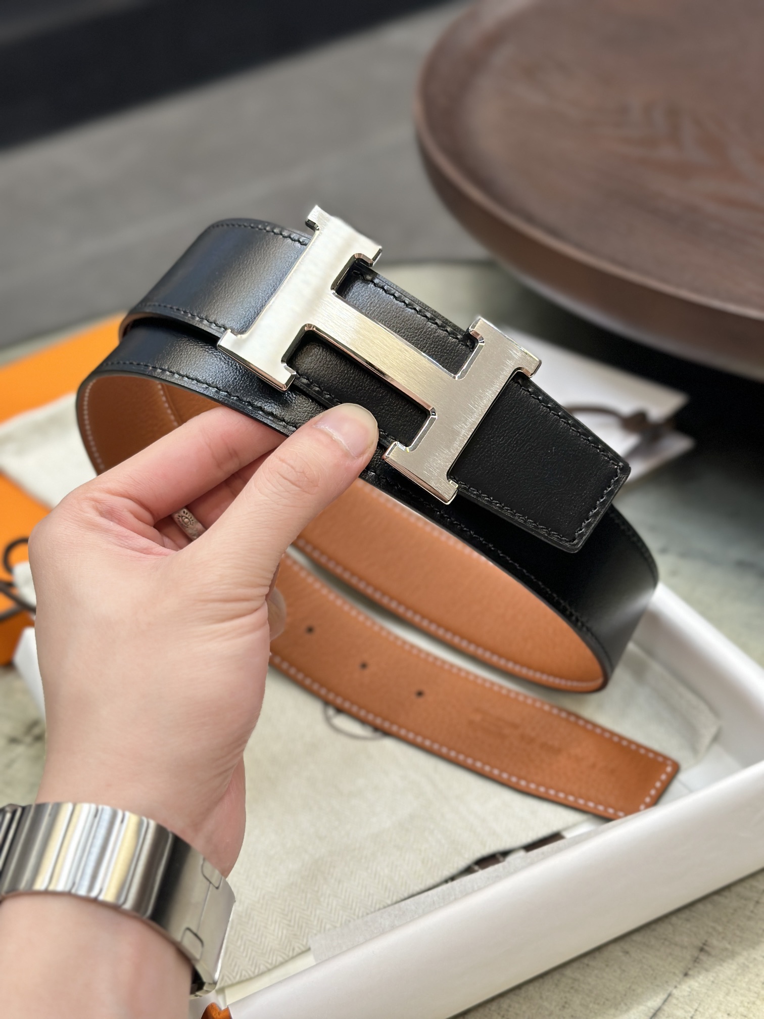 Hermès Male Basic Belt 38mm-s-m