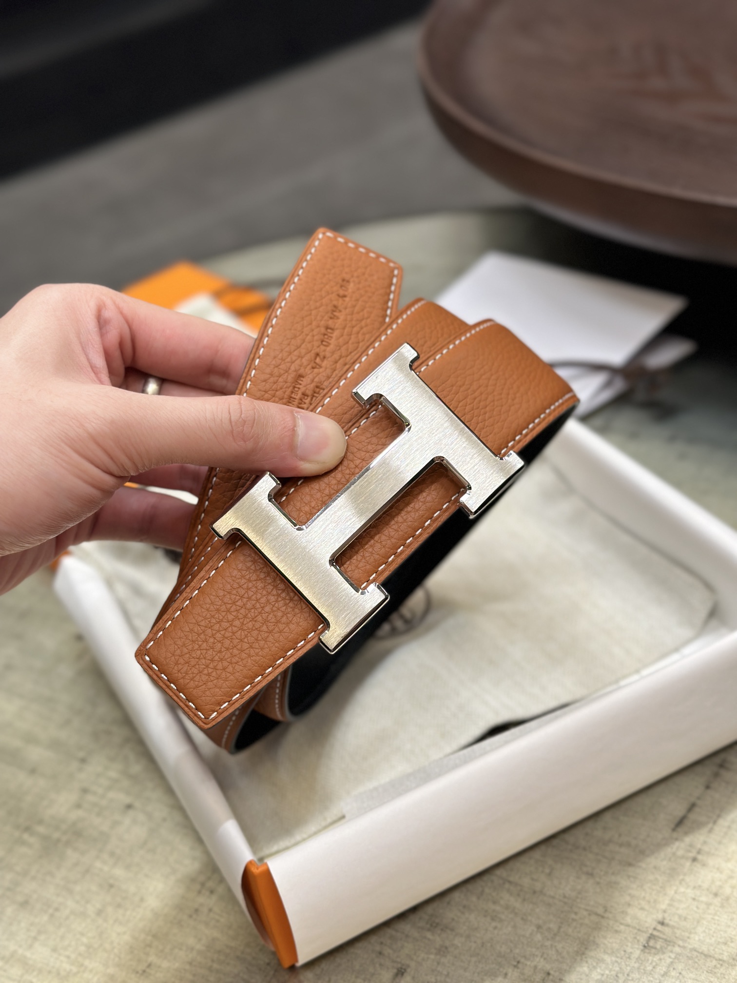 Hermès Male Basic Belt 38mm-s-m