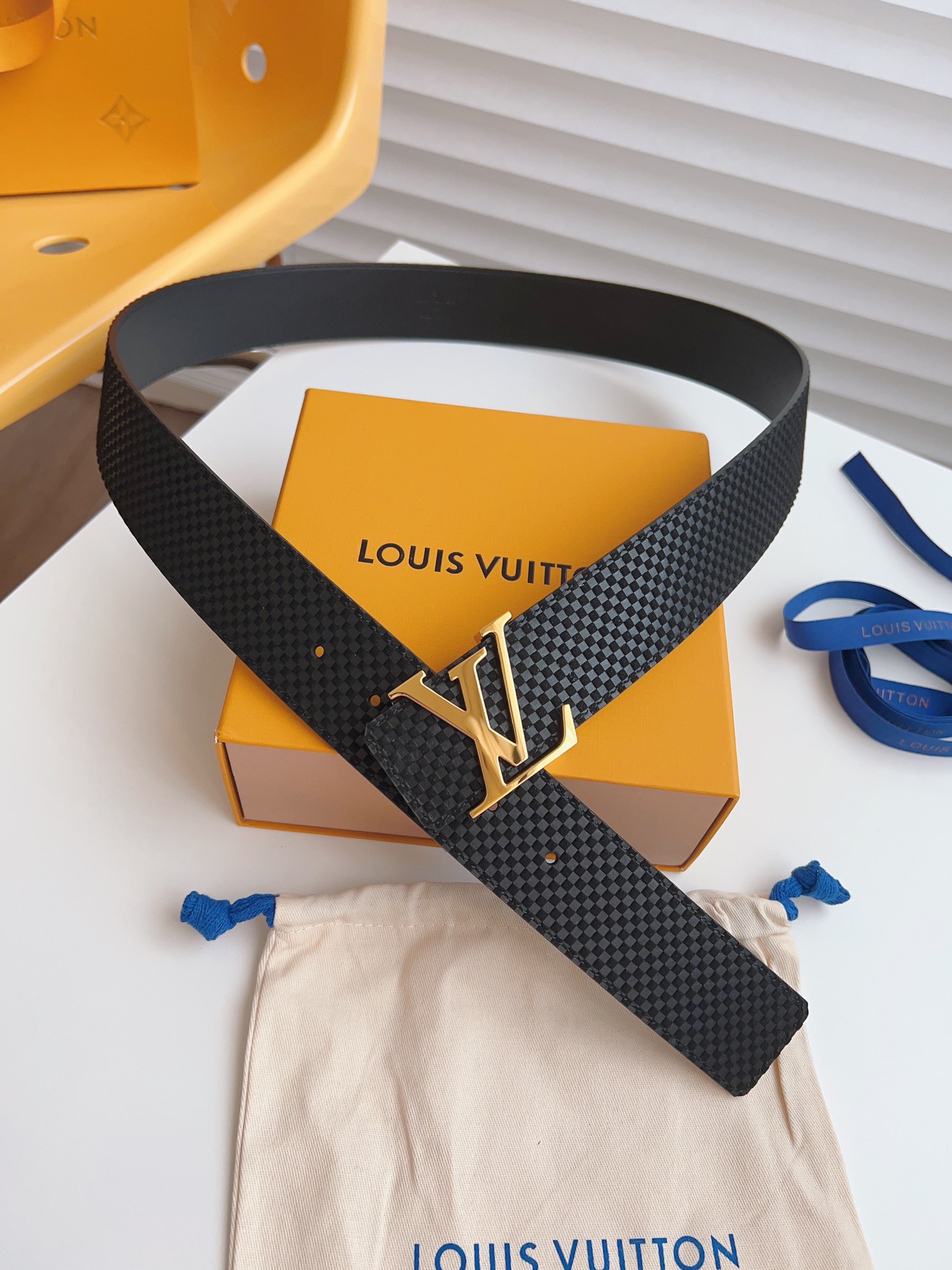 Louis Vuitton Male Basic Belt Cow Leather S-m-l