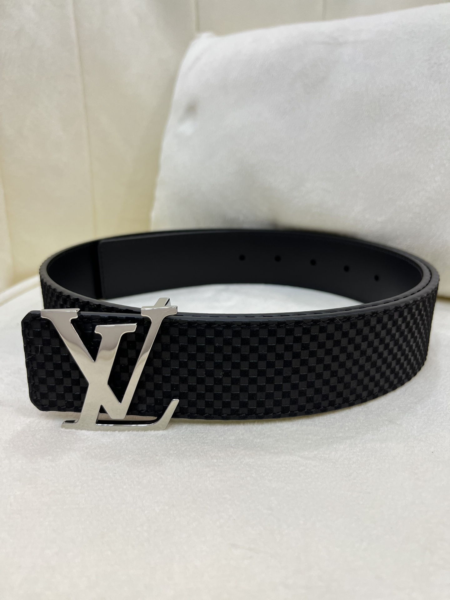 Louis Vuitton Leather Belt Cow Leather M-l