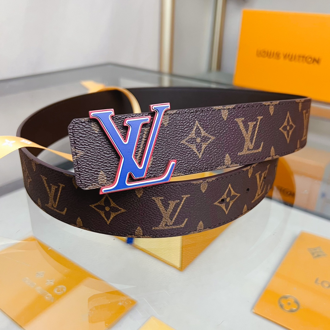Louis Vuitton Male Leather Belt Cow Leather S-l