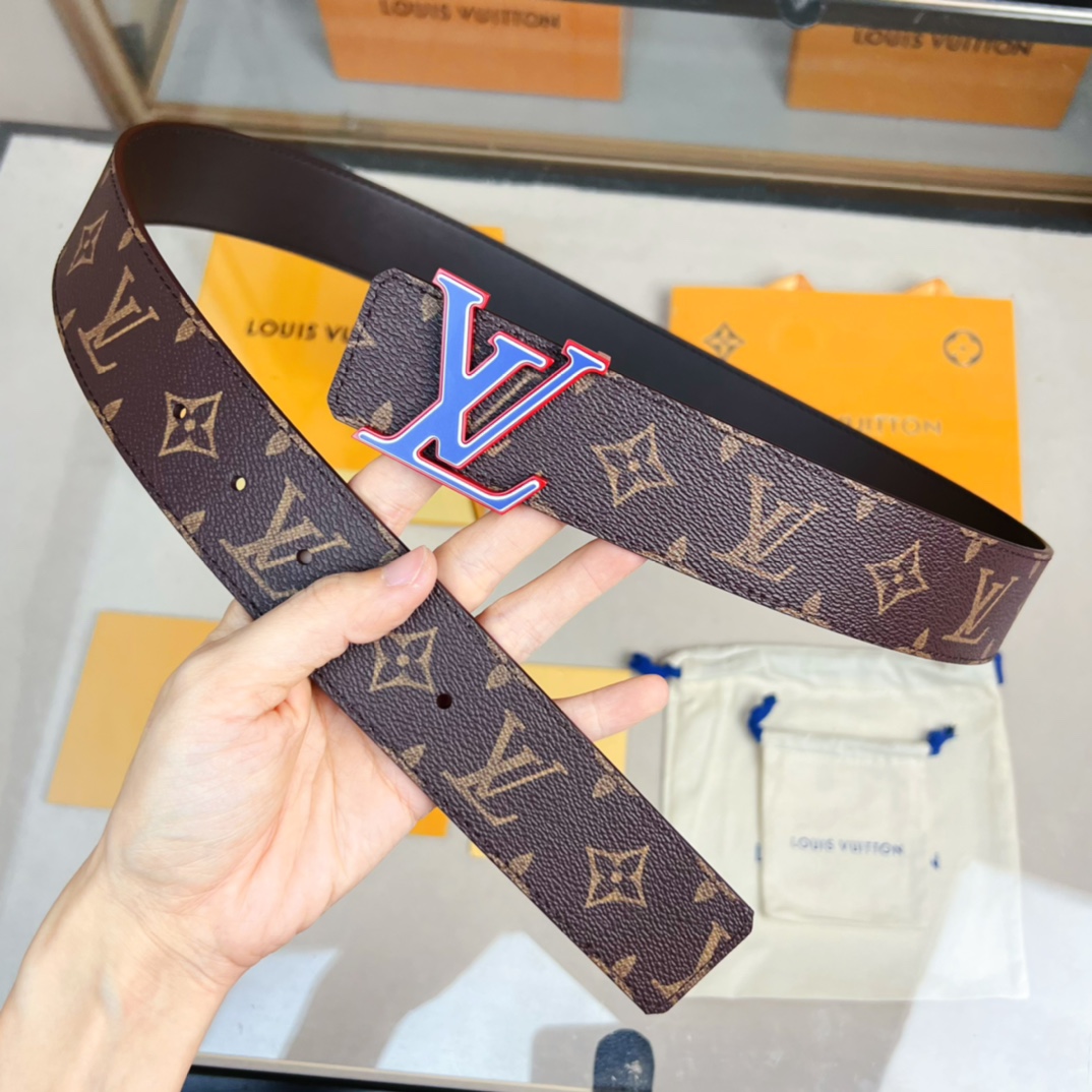 Louis Vuitton Male Leather Belt Cow Leather S-l