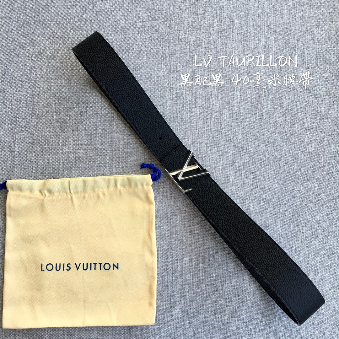 Louis Vuitton Male Leather Belt Cow Leather M-l