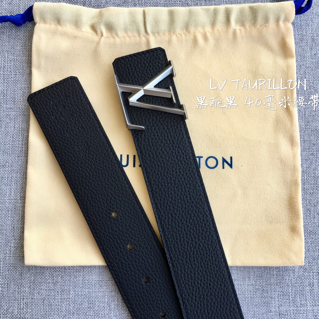 Louis Vuitton Male Leather Belt Cow Leather M-l