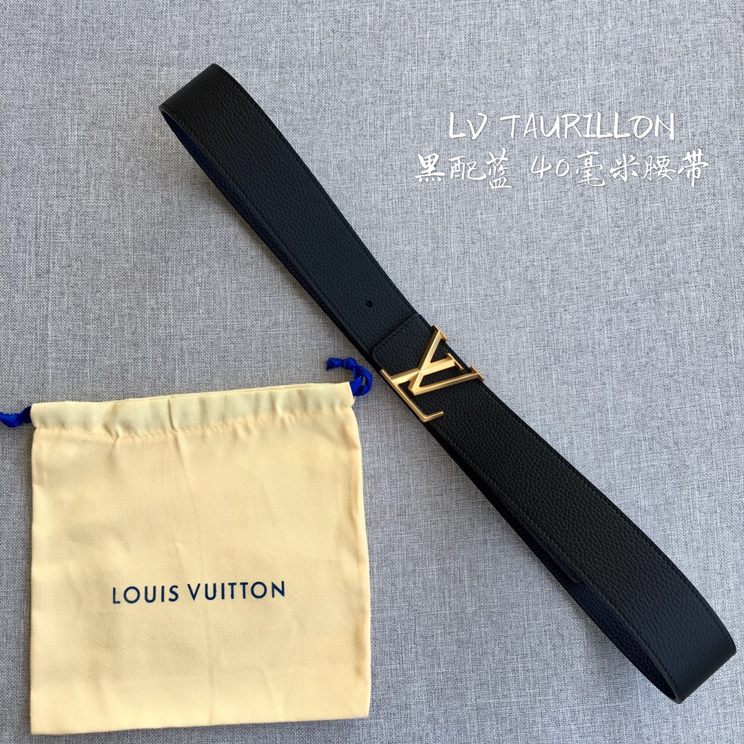 Louis Vuitton Male Leather Belt Cow Leather M-l