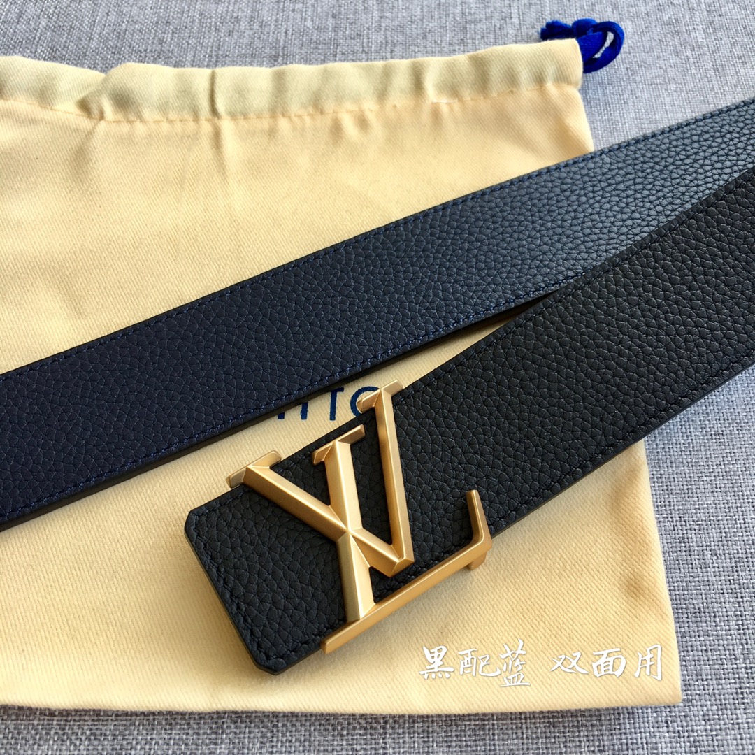 Louis Vuitton Male Leather Belt Cow Leather M-l