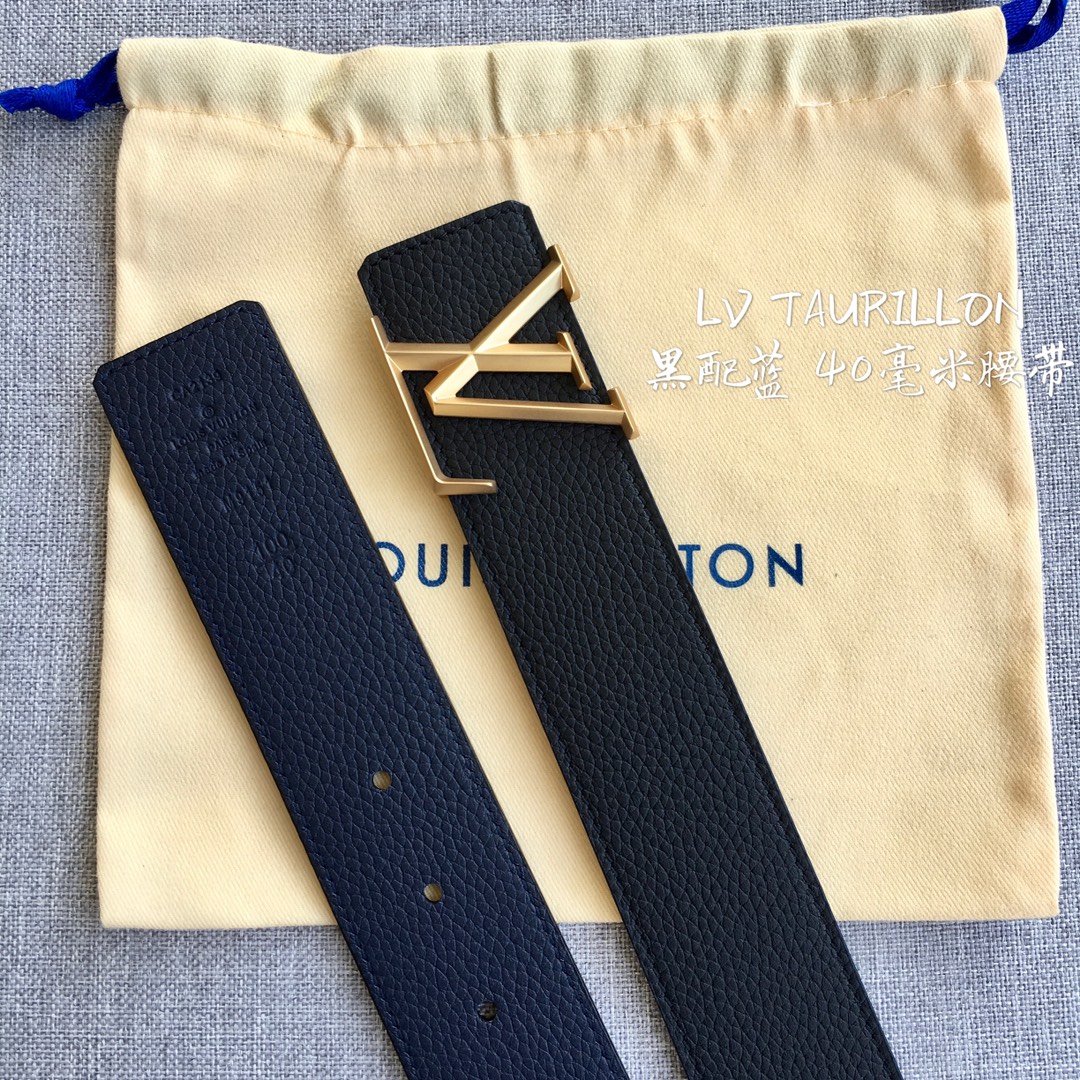 Louis Vuitton Male Leather Belt Cow Leather M-l
