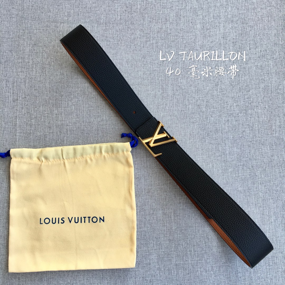 Louis Vuitton Male Leather Belt Cow Leather M-l