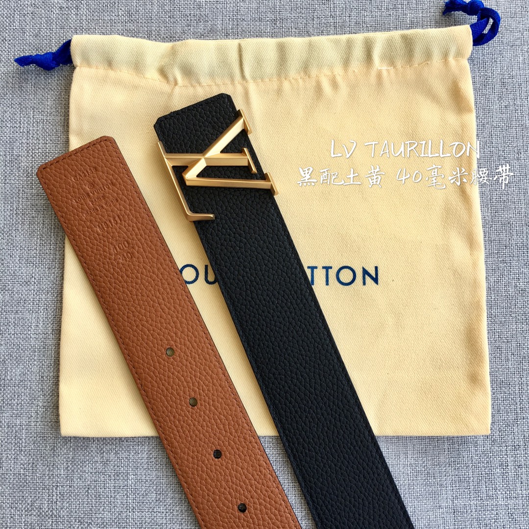 Louis Vuitton Male Leather Belt Cow Leather M-l