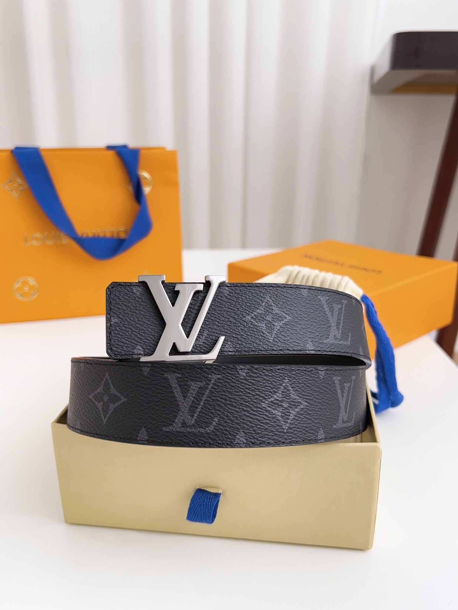 Louis Vuitton Male Basic Belt Cow Leather 125cm-l