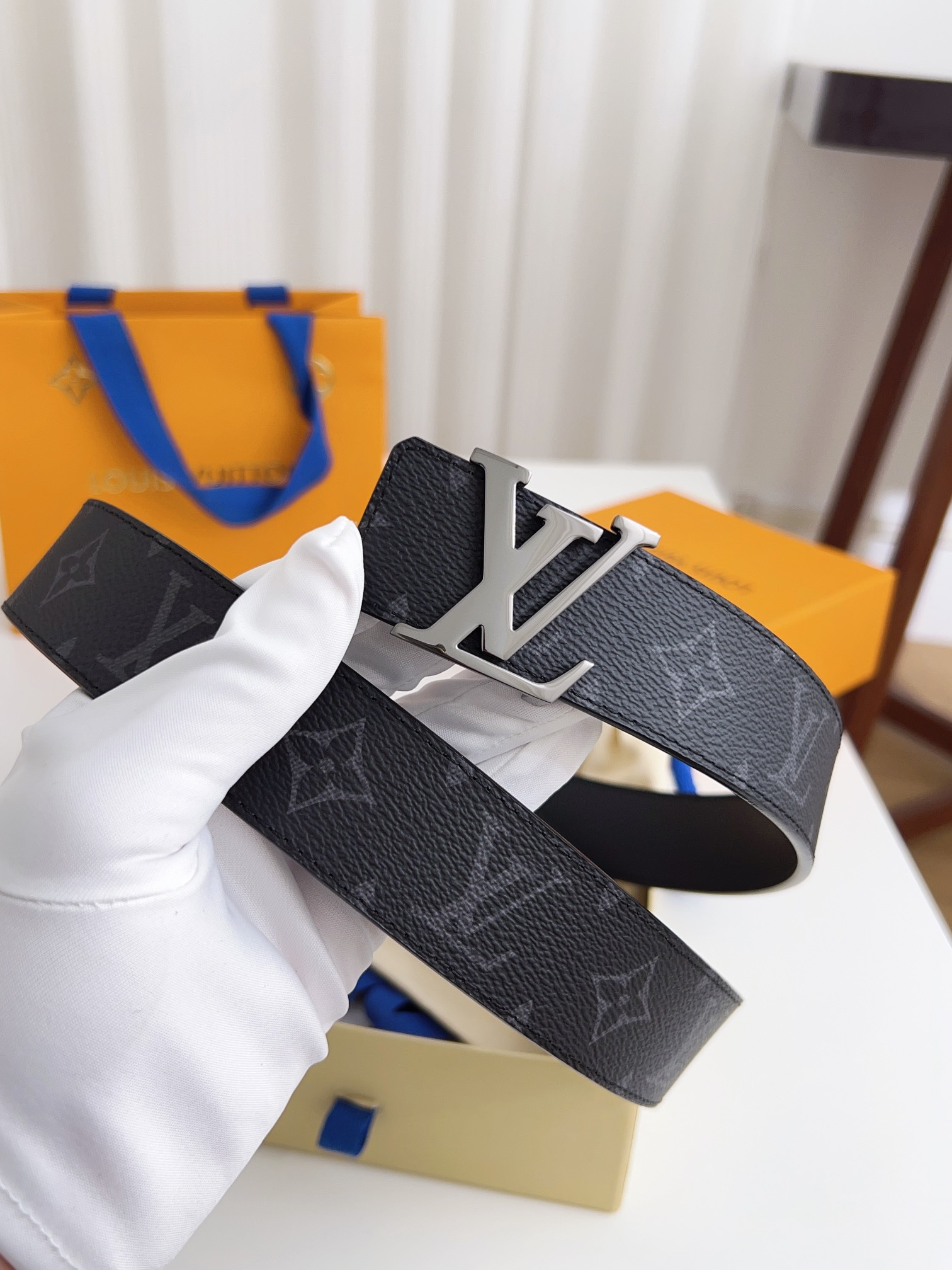 Louis Vuitton Male Basic Belt Cow Leather 125cm-l