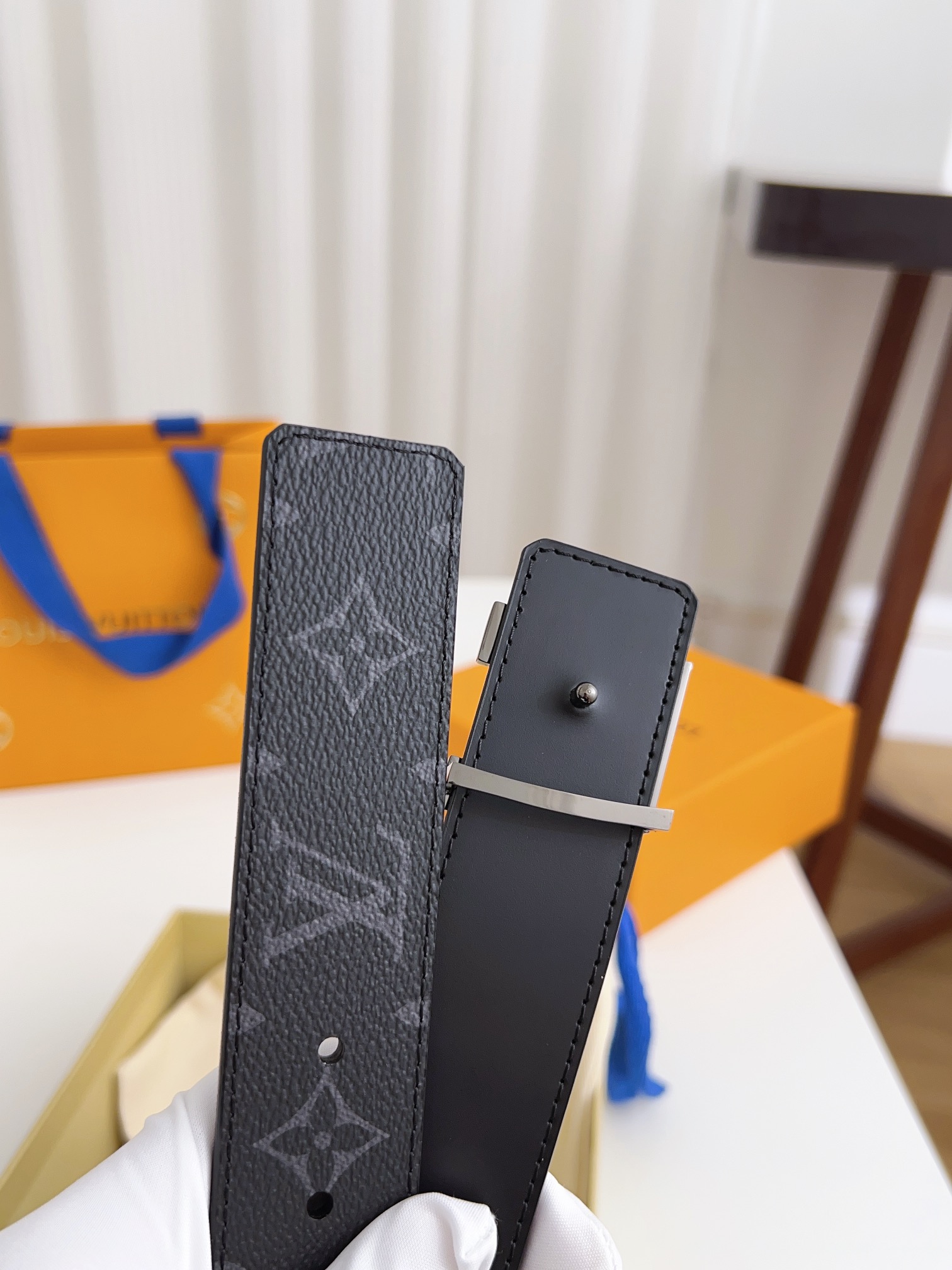 Louis Vuitton Male Basic Belt Cow Leather 125cm-l