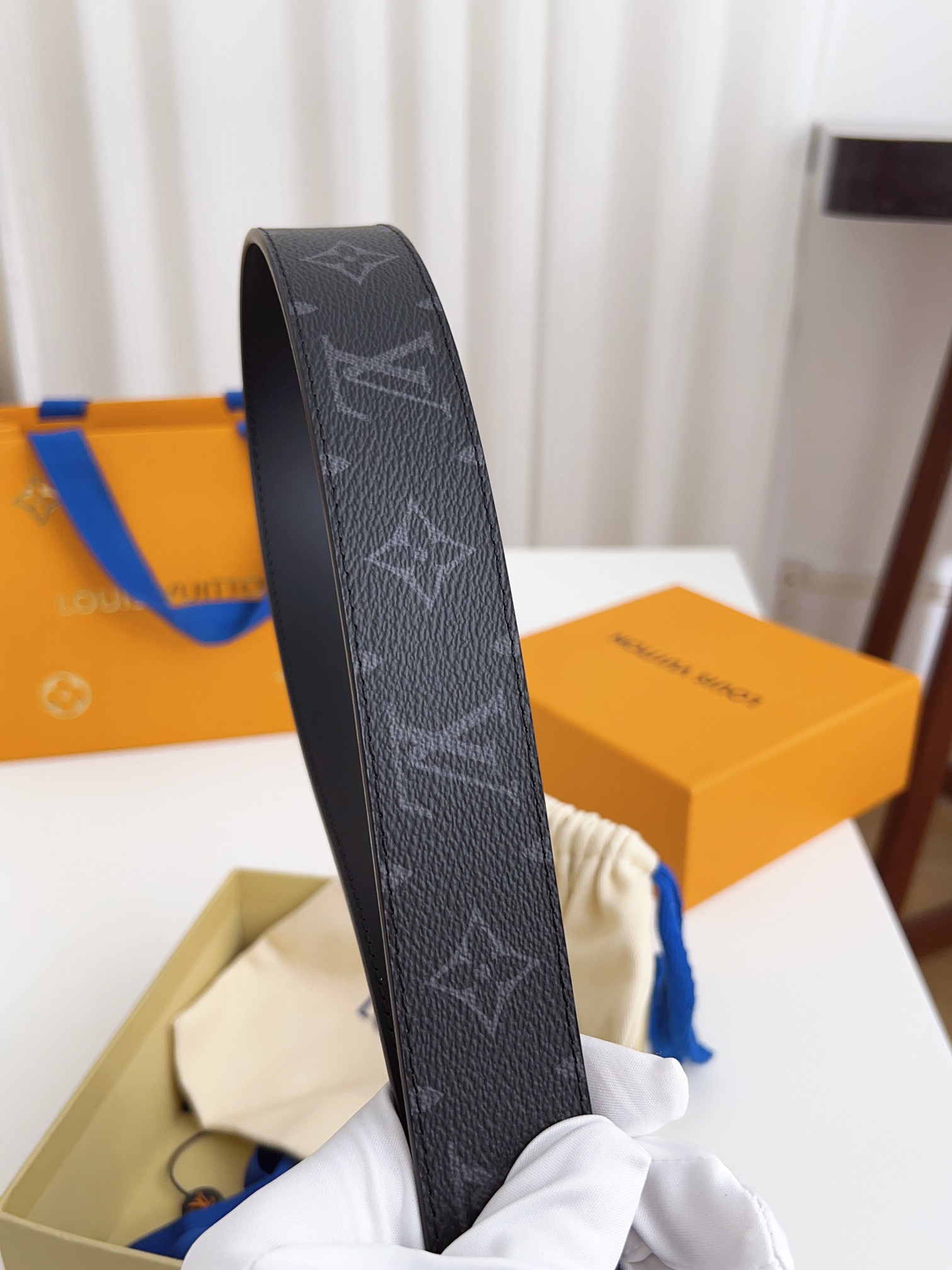 Louis Vuitton Male Basic Belt Cow Leather 125cm-l