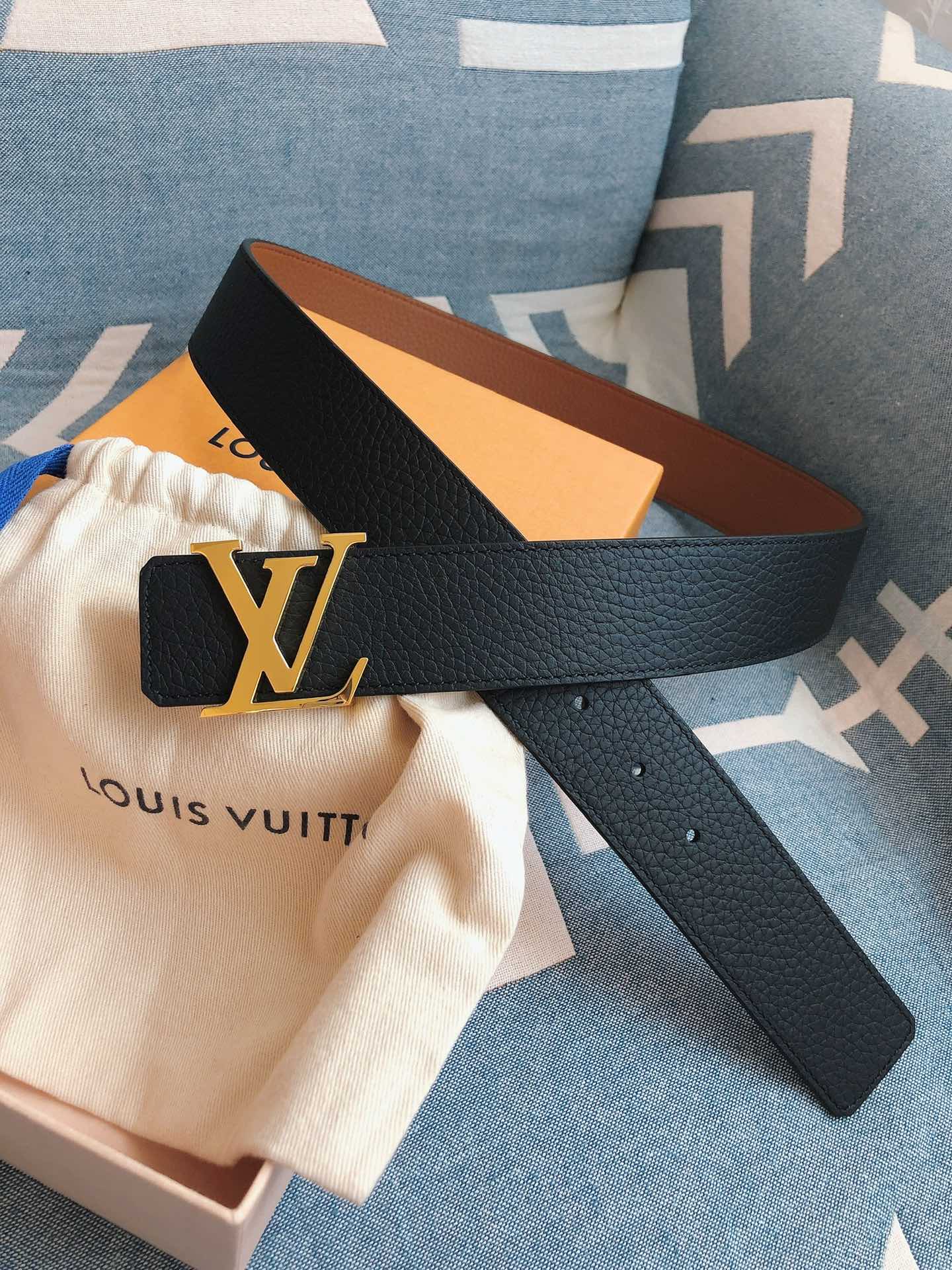 Louis Vuitton Male Leather Belt M-l