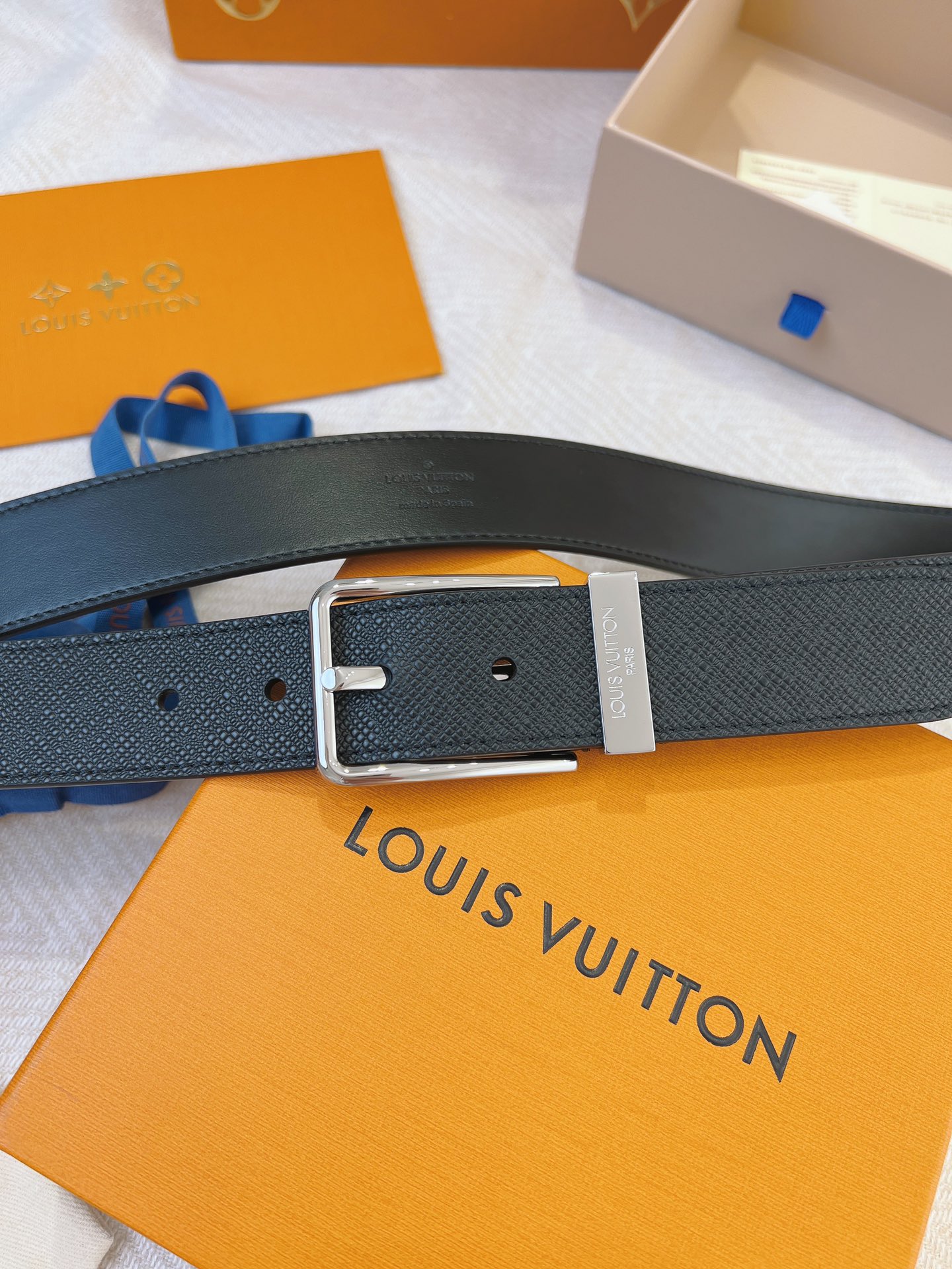 Louis Vuitton Leather Belt Cow Leather L