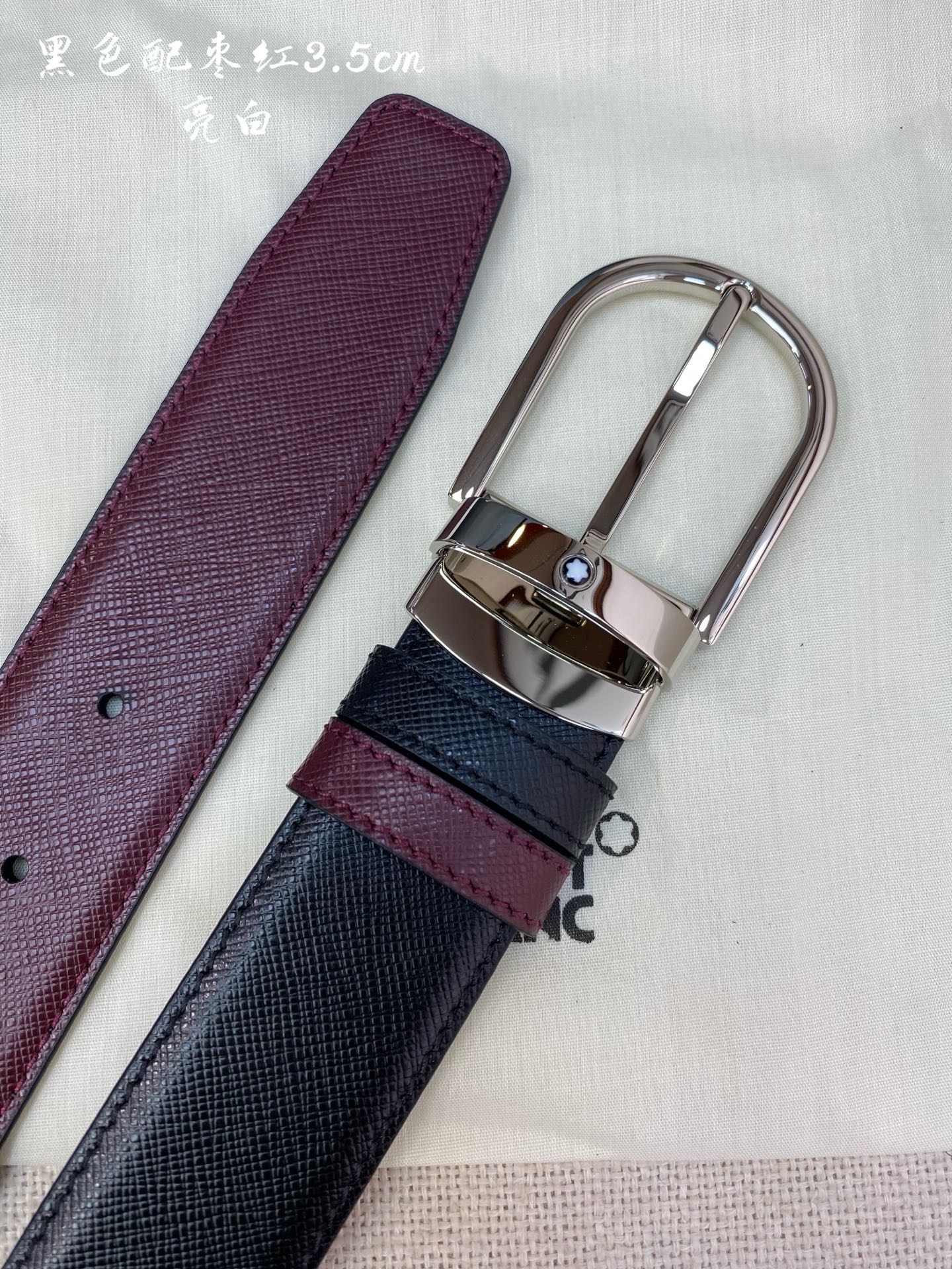 Montblanc Leather Belt Top Grain Leather M-l