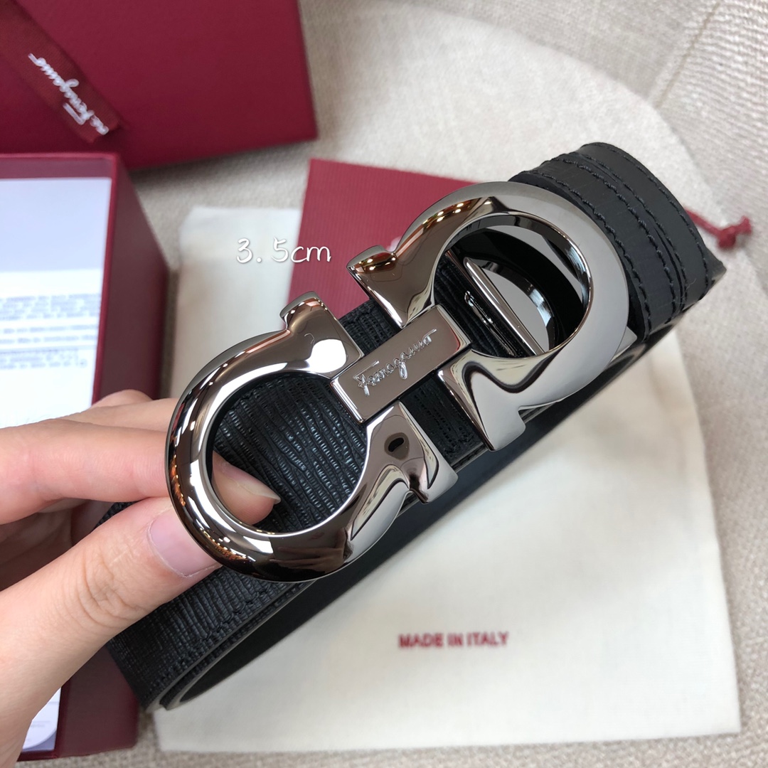 Salvatore Ferragamo Male Leather Belt Cow Leather M