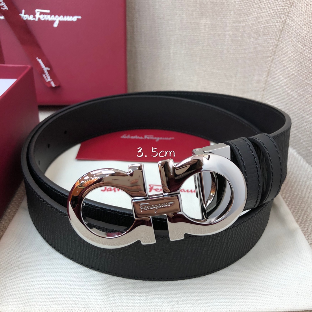 Salvatore Ferragamo Male Leather Belt Cow Leather M