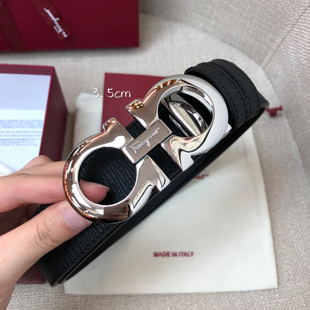 Salvatore Ferragamo Male Leather Belt Cow Leather M