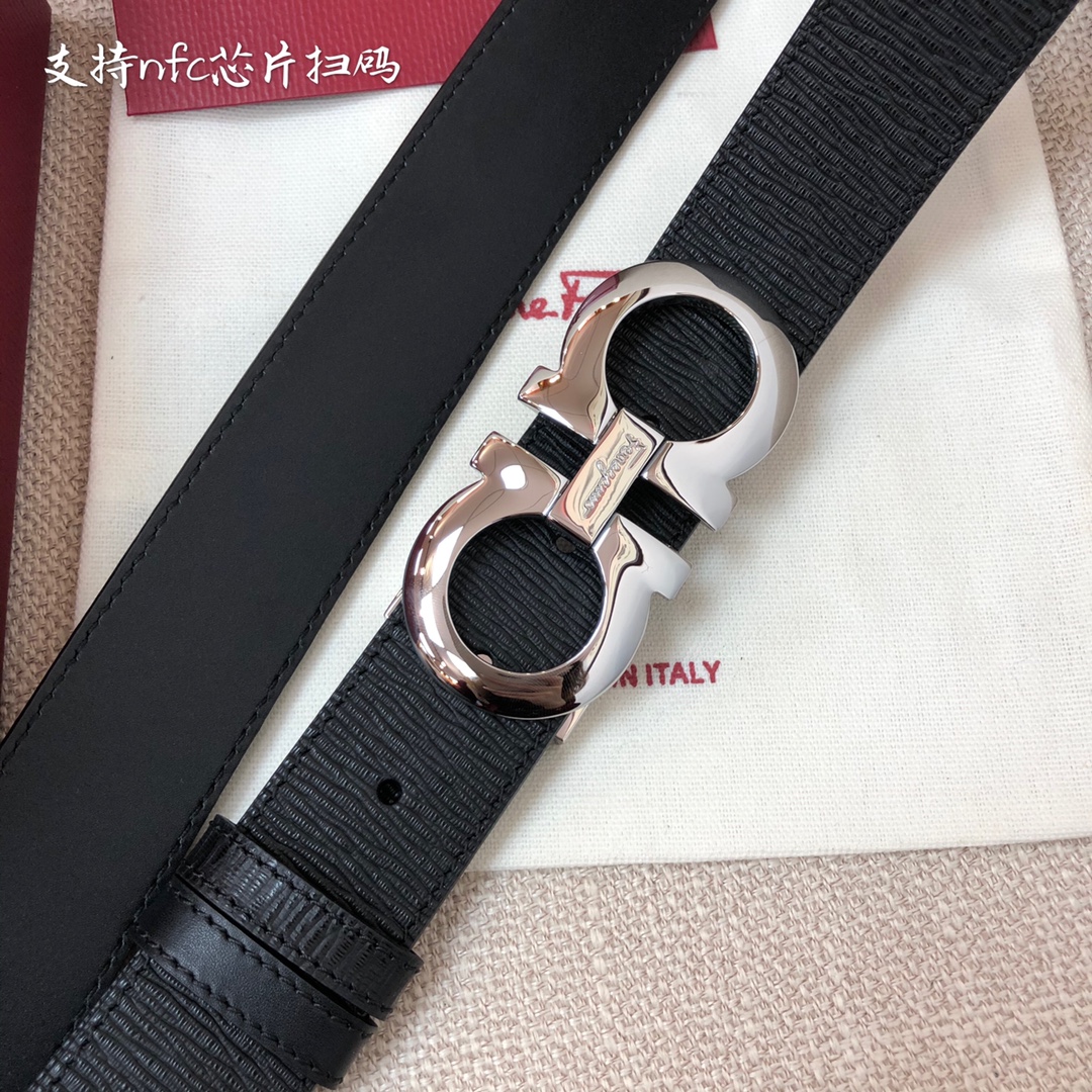 Salvatore Ferragamo Male Leather Belt Cow Leather M