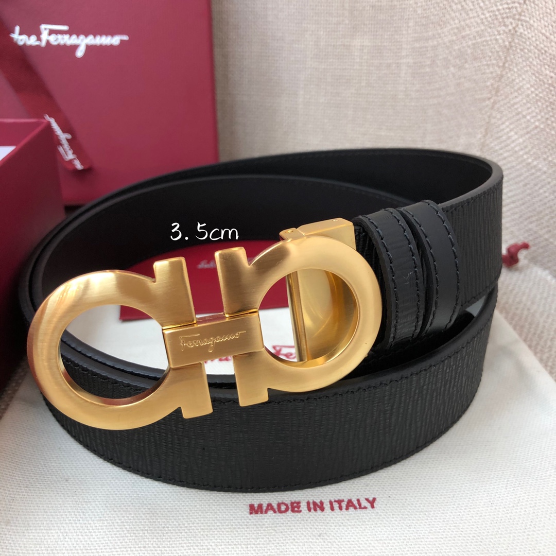 Salvatore Ferragamo Male Leather Belt Cow Leather M