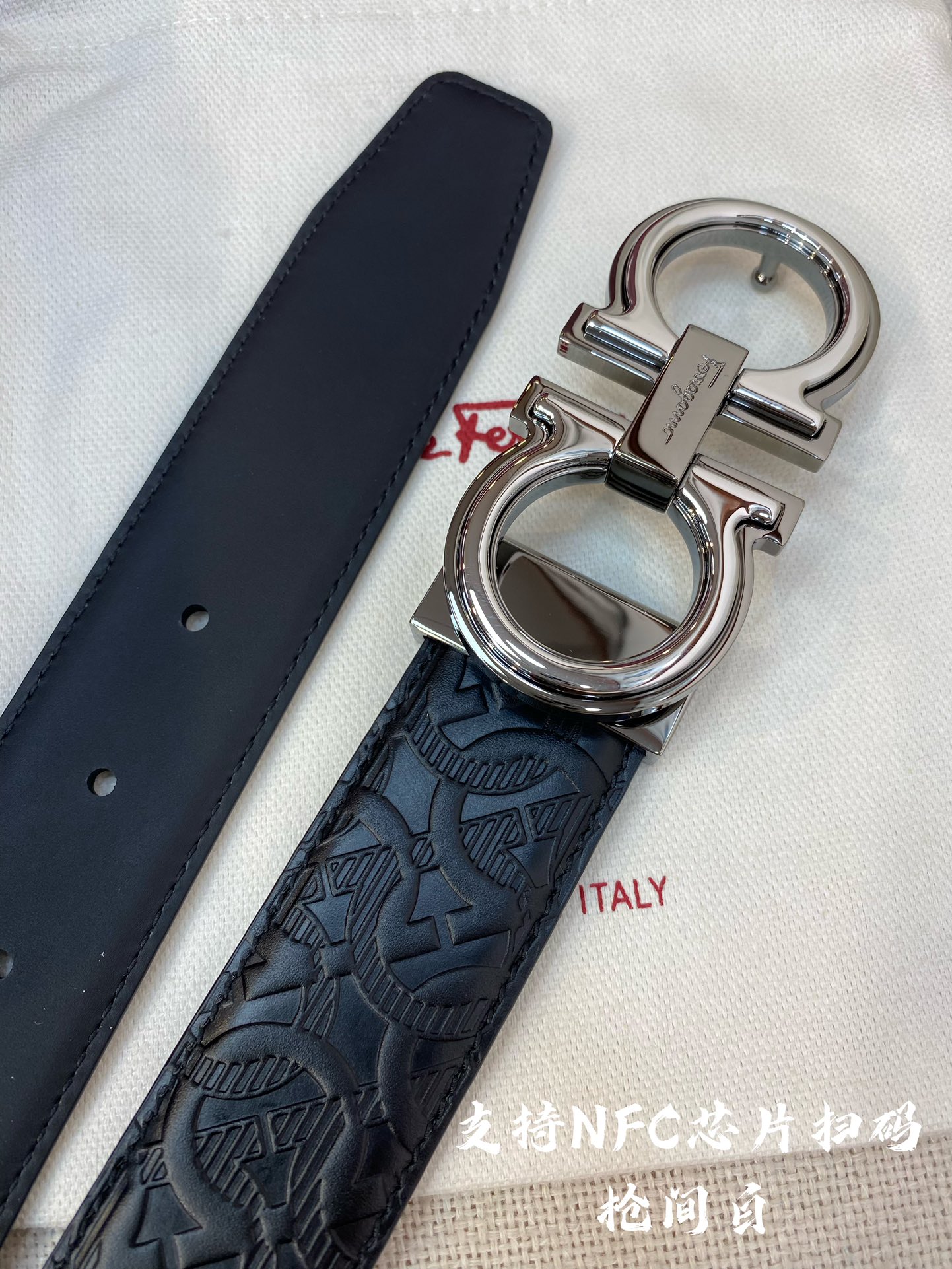 Salvatore Ferragamo Male Leather Belt Cow Leather M