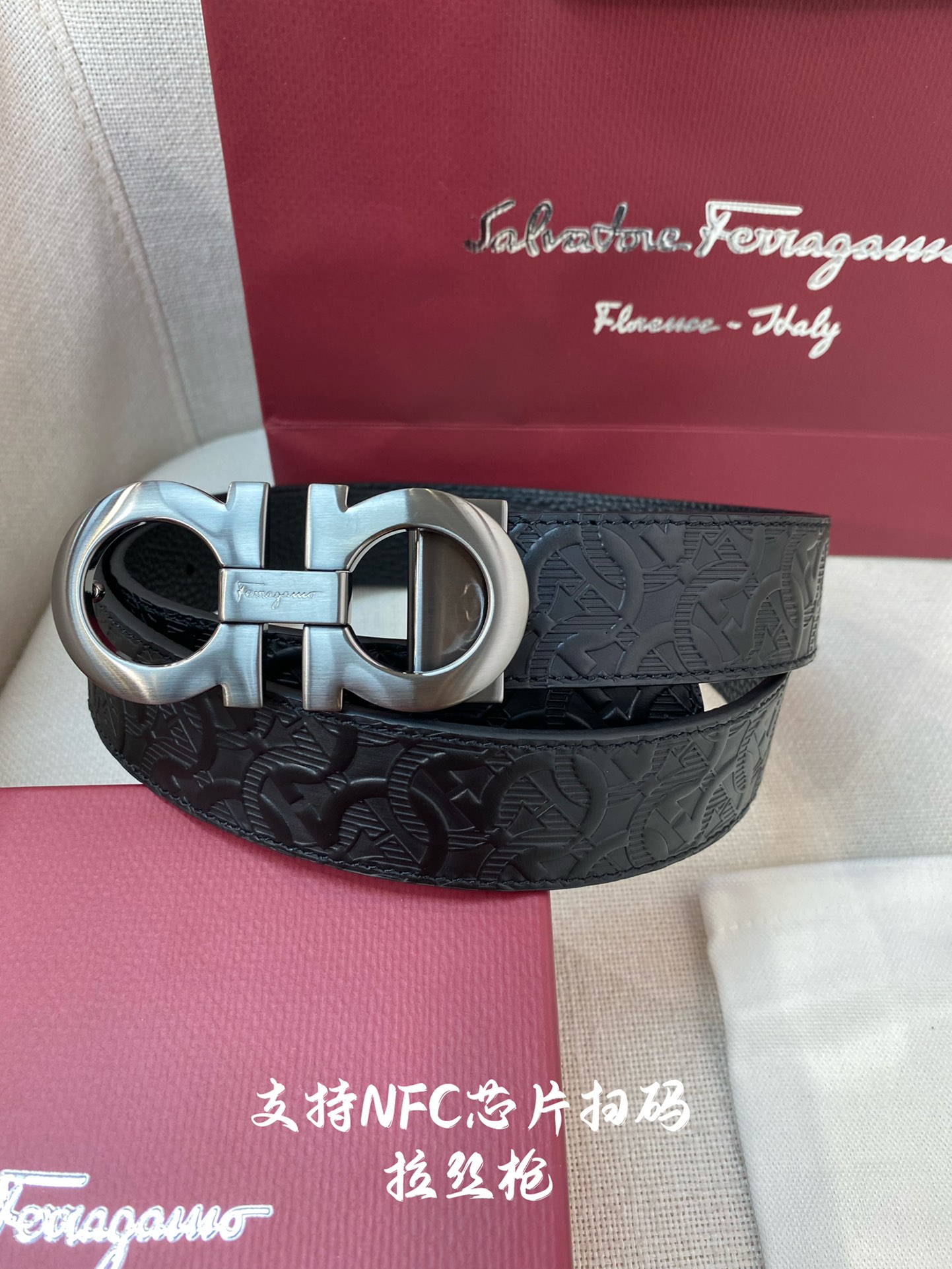 Salvatore Ferragamo Male Leather Belt Cow Leather M